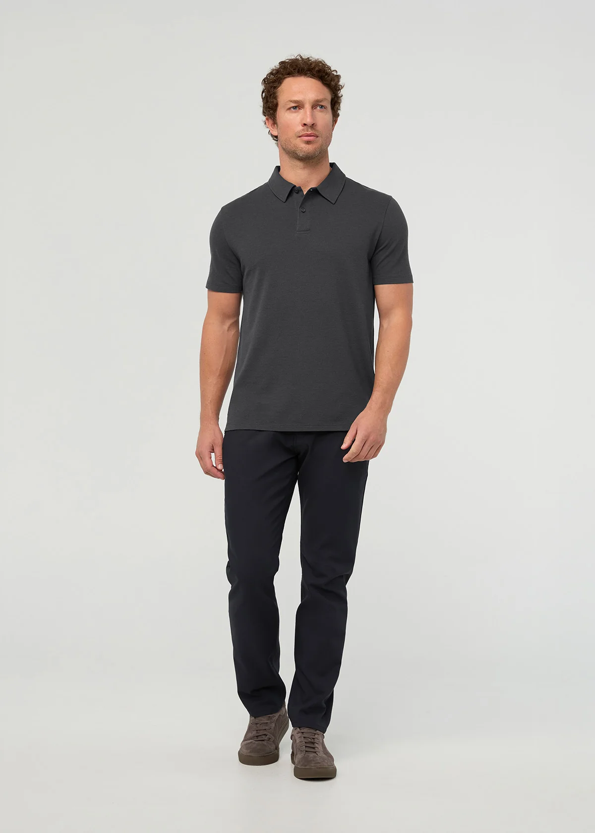 Air Flow Pique Polo - Charcoal - Image 2