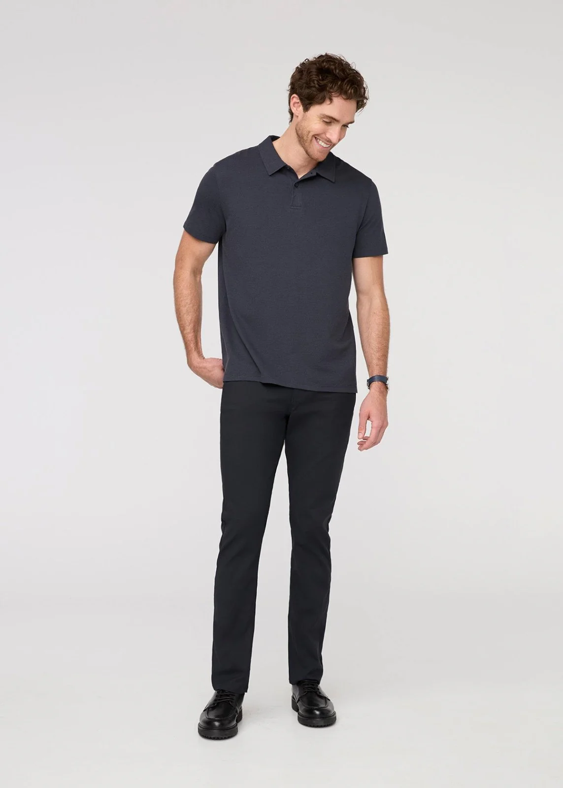 Air Flow Pique Polo - Navy - Image 2