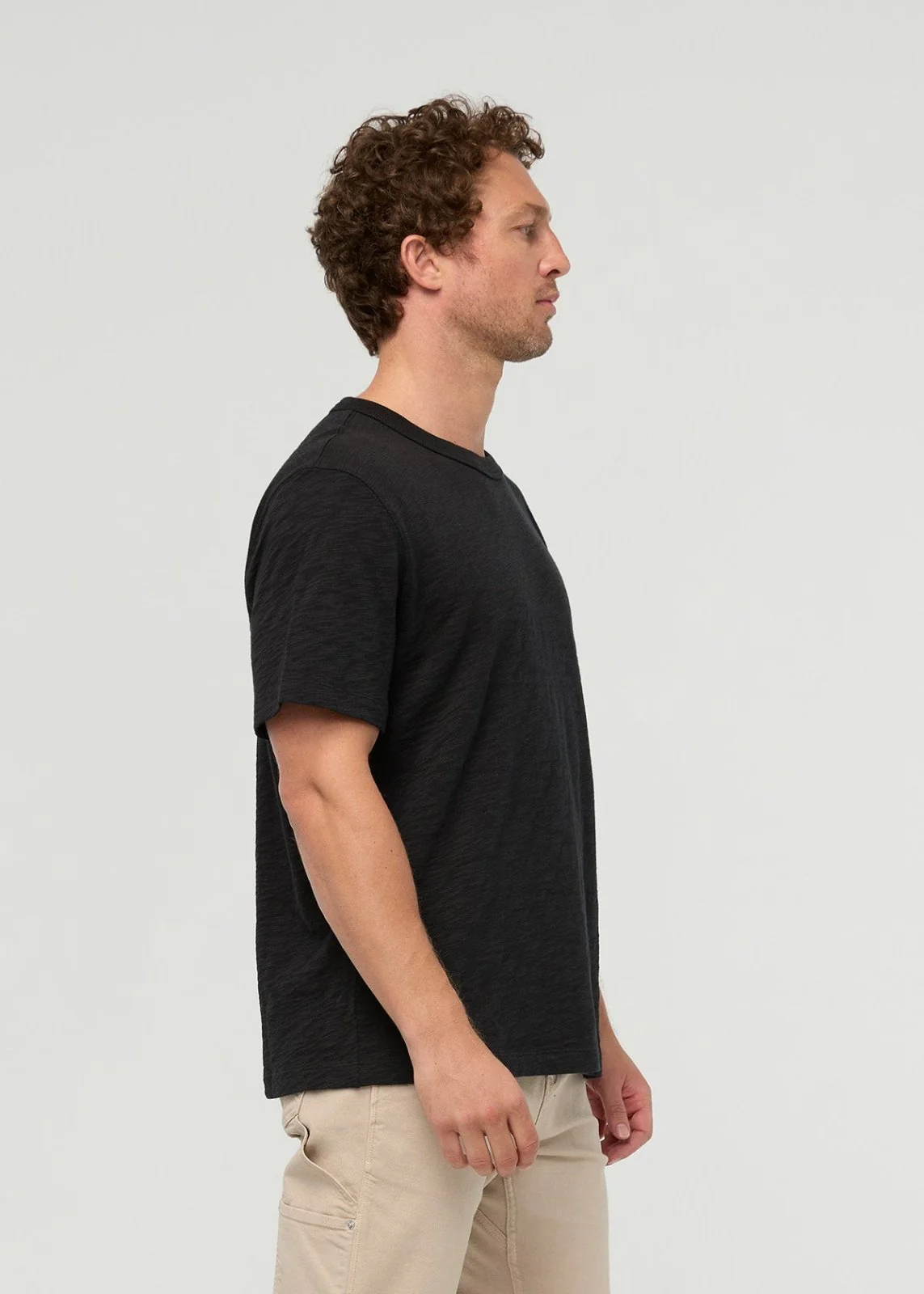 Midweight Slub Jersey Tee - Black - Image 3