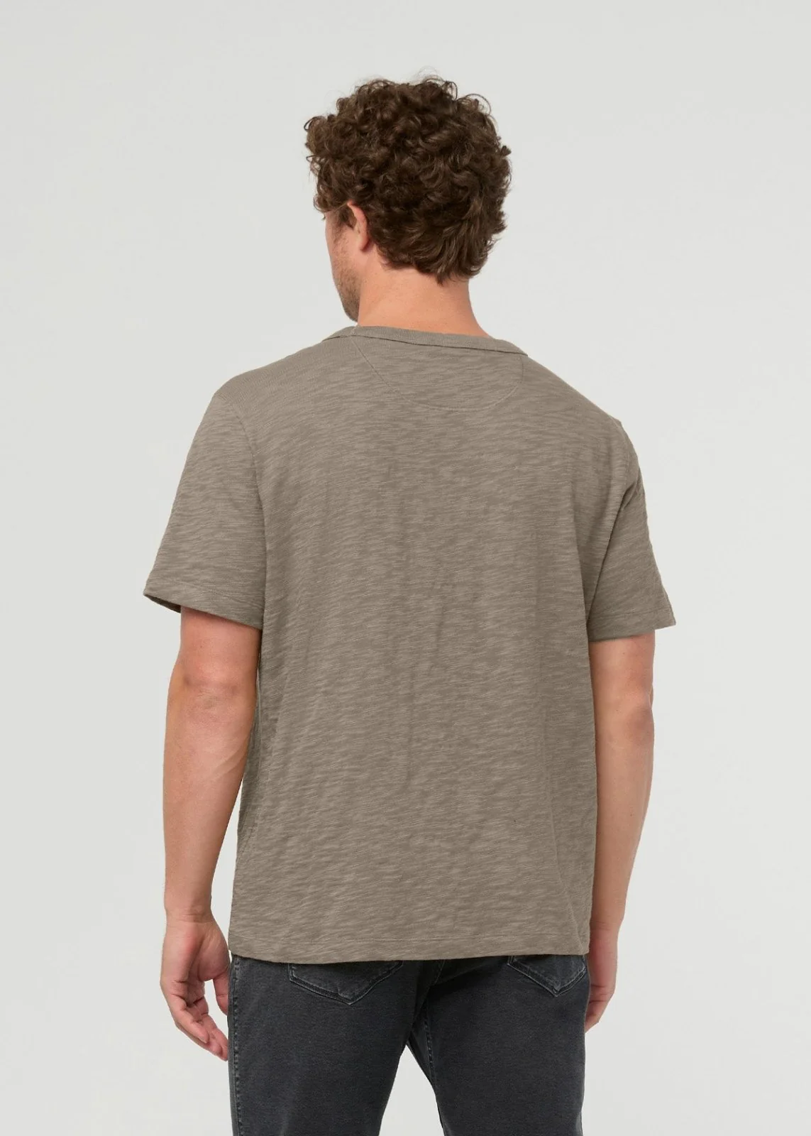 Midweight Slub Jersey Tee - Stone - Image 4