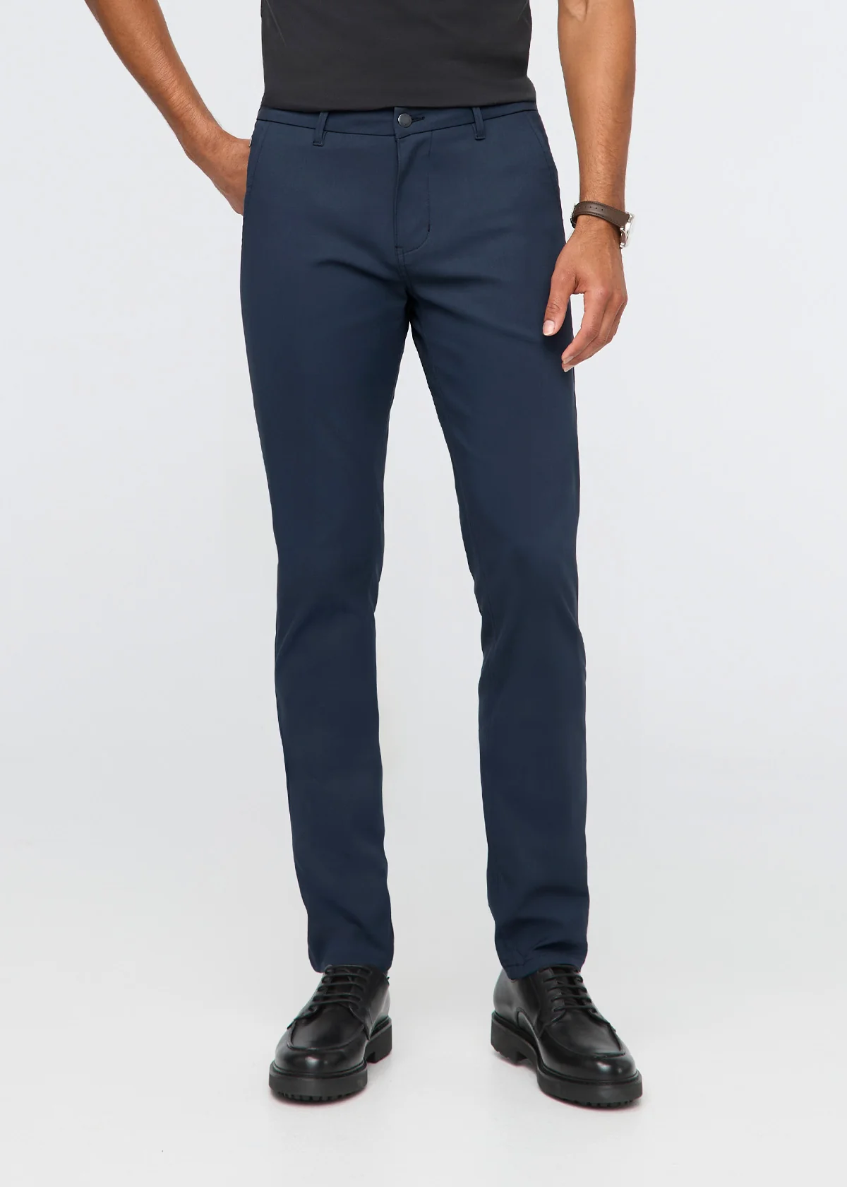 NuStretch Slim Straight Trouser - Navy - Image 2