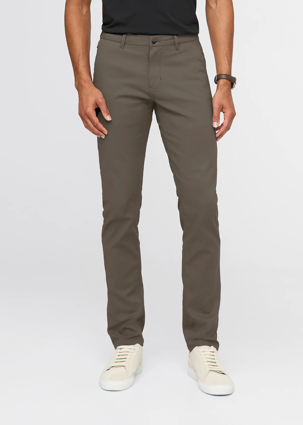 NuStretch Slim Straight Trouser - Thyme - Image 2