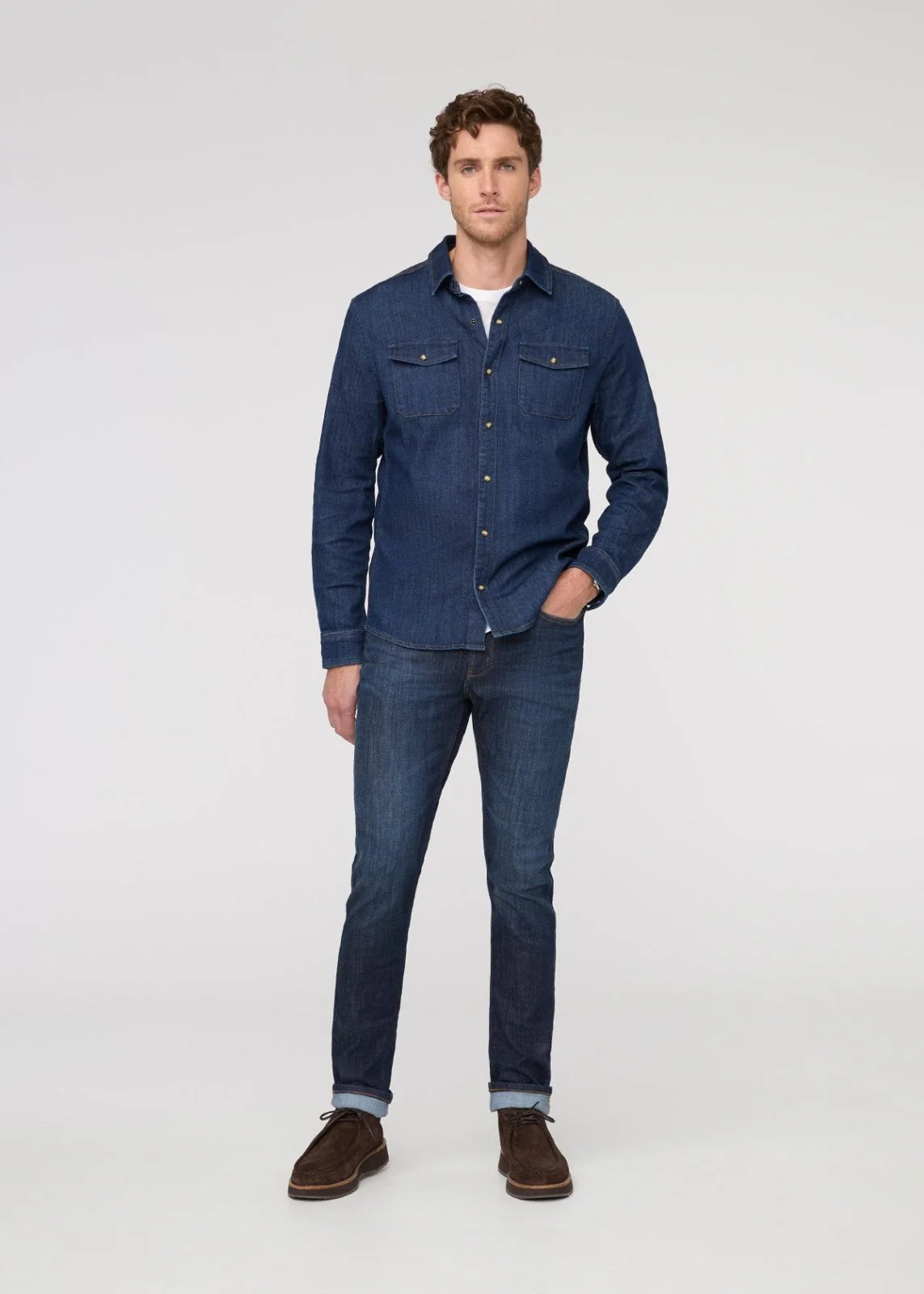 Performance Denim Lite Two-Pocket Shirt - Dark Stone - Image 2