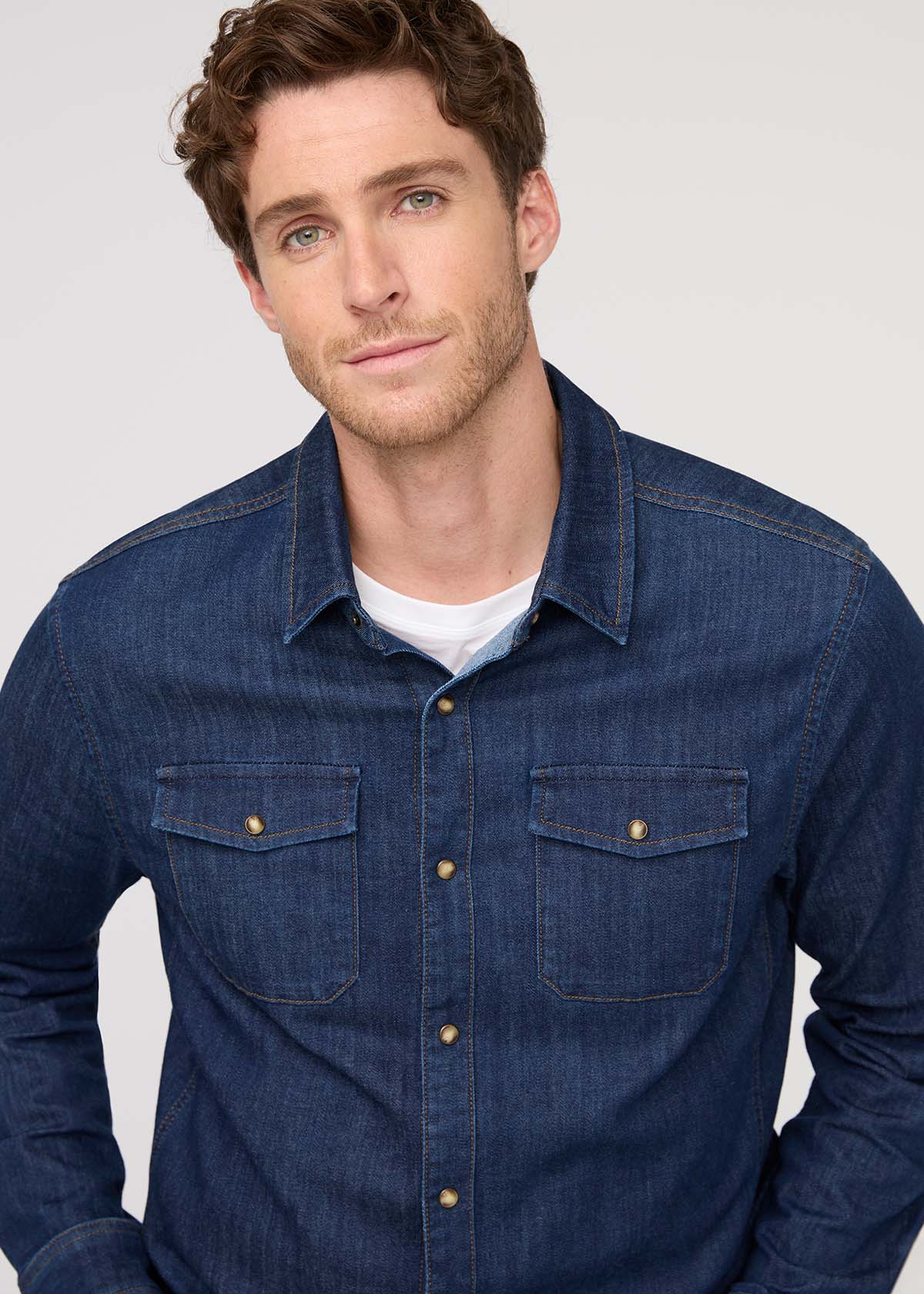 Performance Denim Lite Two-Pocket Shirt - Dark Stone - Image 8