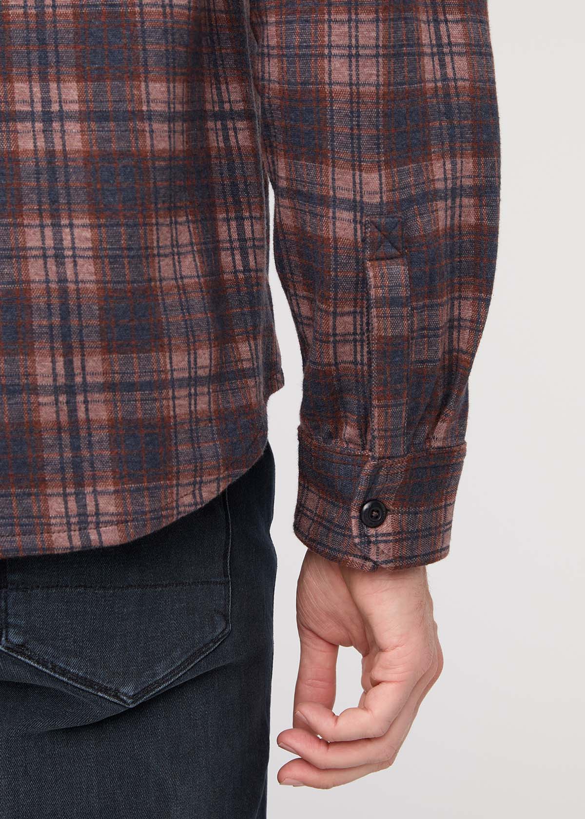 Performance Flannel Button Down - Heather Mauve Plaid - Image 6