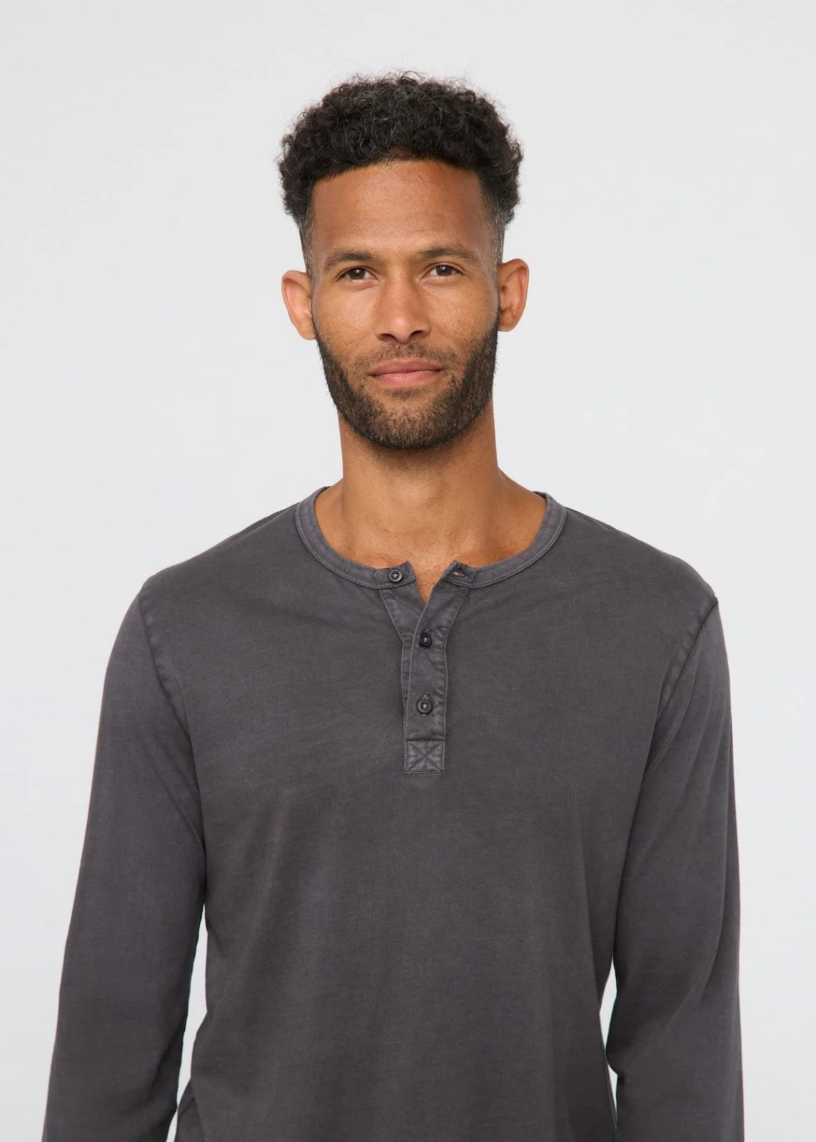 PurePima Vintage Henley - Washed Grey - Image 6