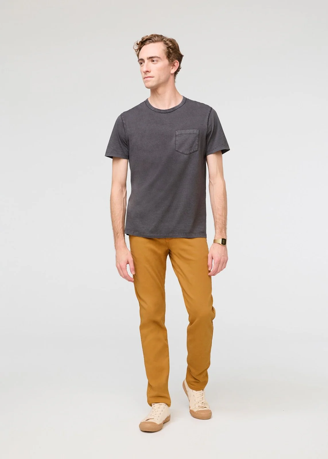 PurePima Vintage Pocket Tee - Washed Grey - Image 2