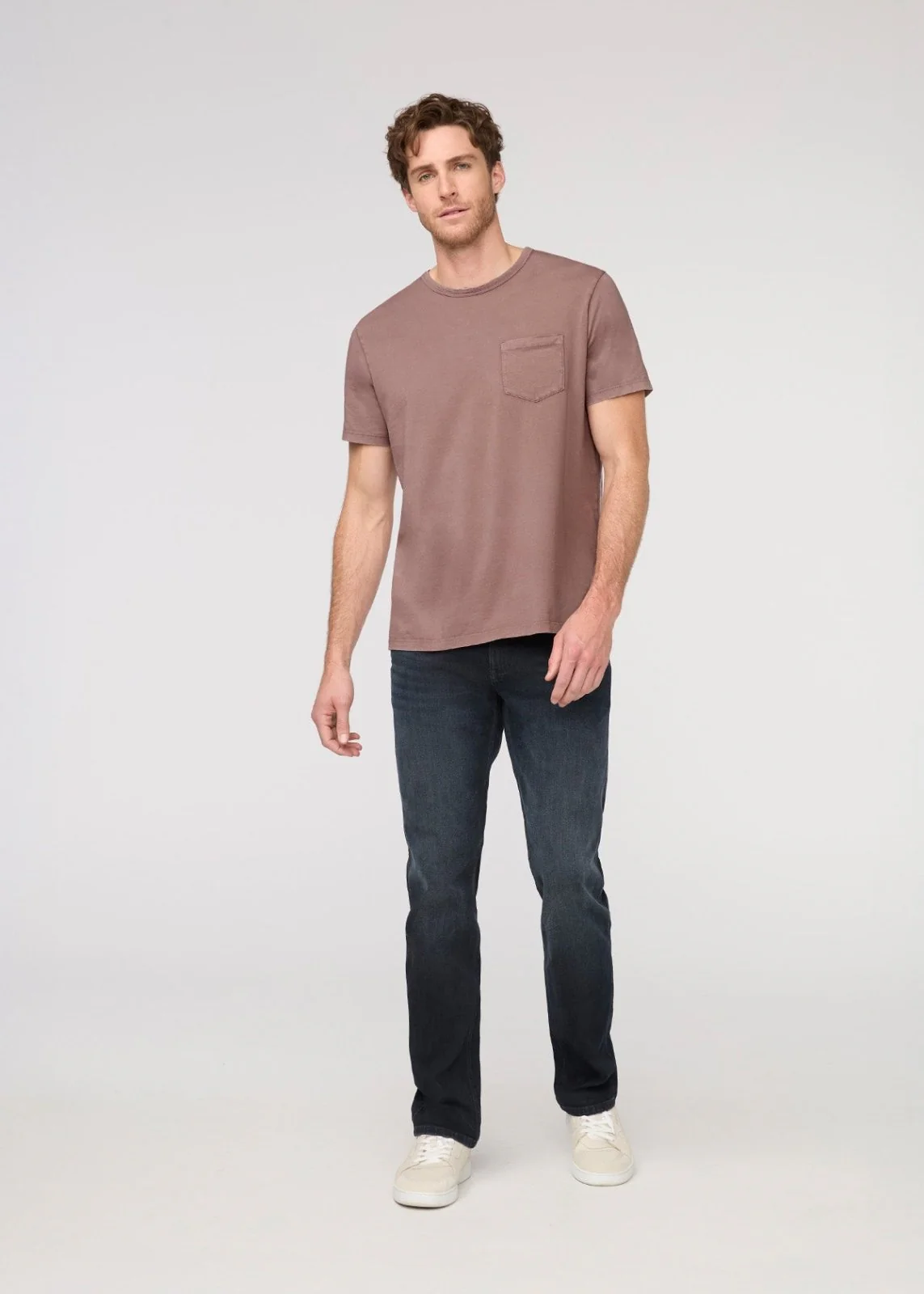 PurePima Vintage Pocket Tee - Washed Mauve - Image 2