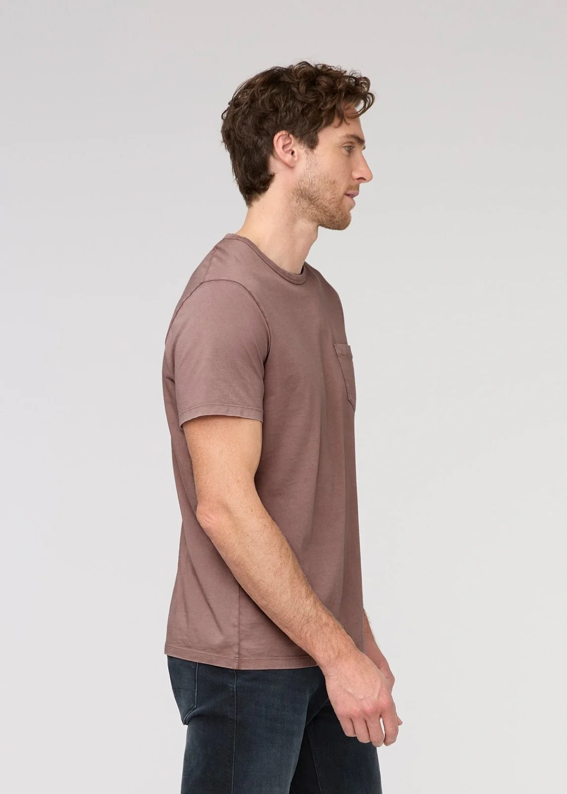 PurePima Vintage Pocket Tee - Washed Mauve - Image 3
