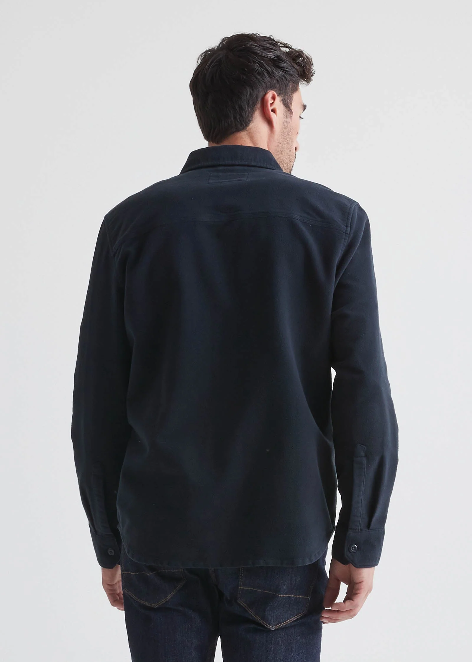 No Sweat Moleskin Shirt - Navy - Image 5