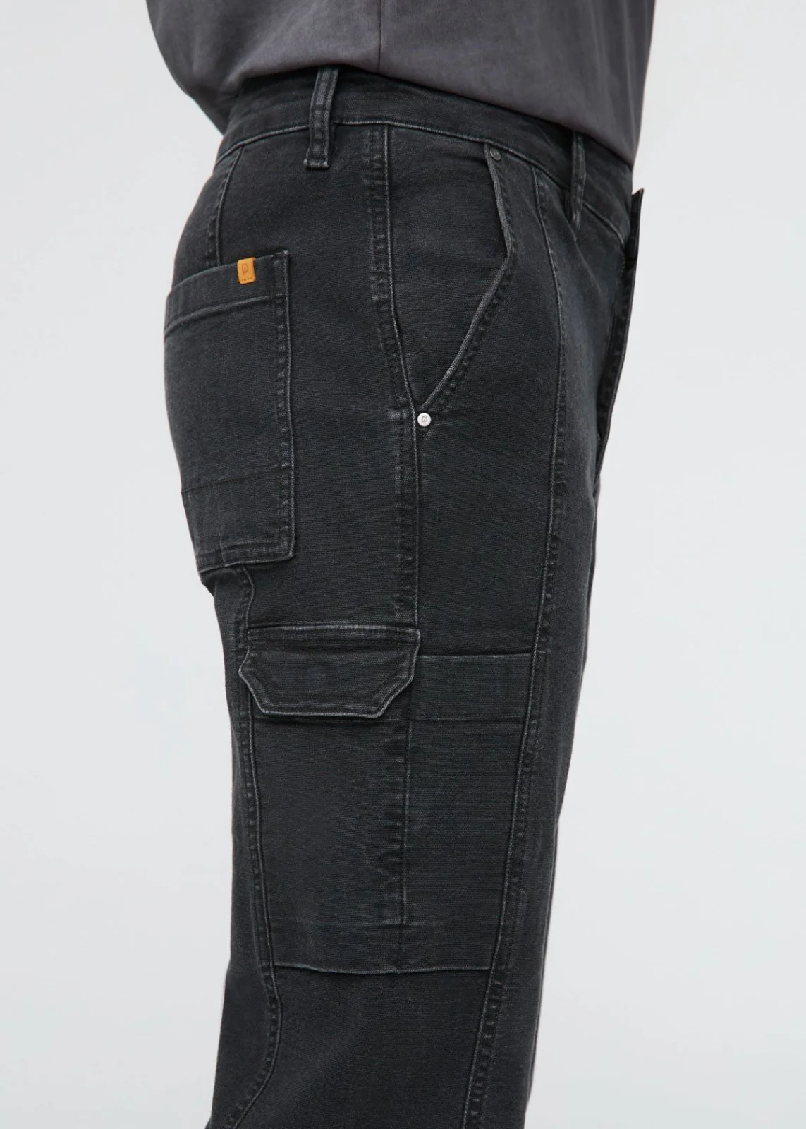 Stretch Canvas 7 Pocket Pant - Black - Image 6
