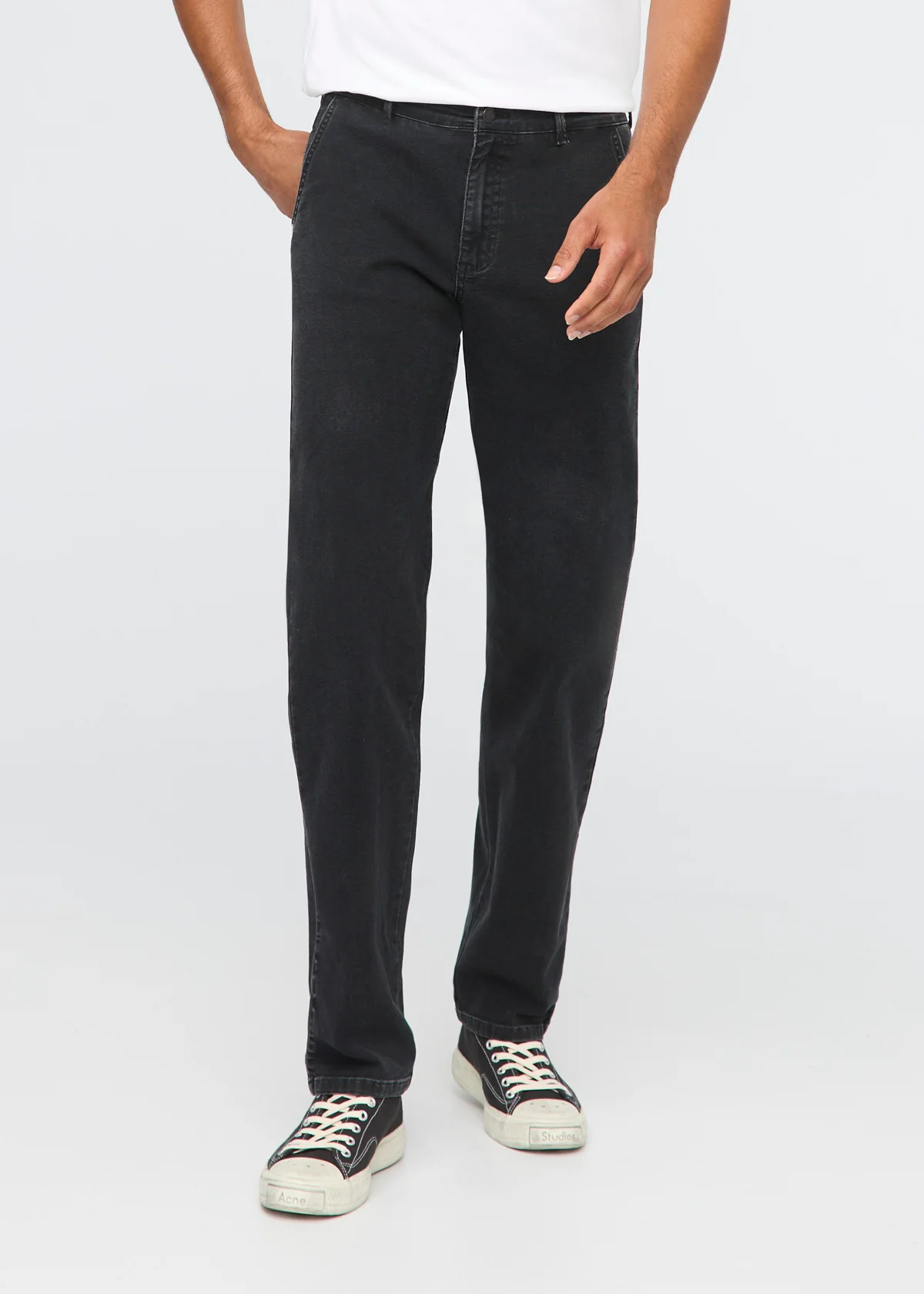 Stretch Canvas Relaxed Straight Chino - Black - Image 2