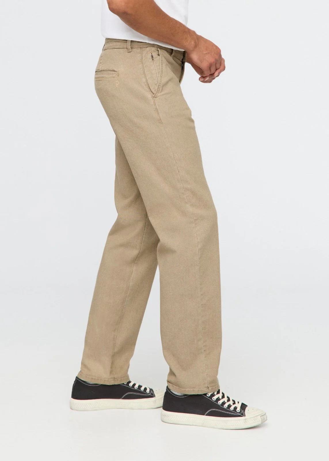 Stretch Canvas Relaxed Straight Chino - Tan - Image 3