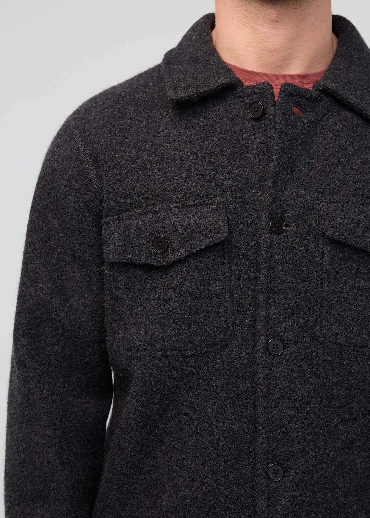 ThermaSoft Merino Field Shirt - Heather Charcoal - Image 5