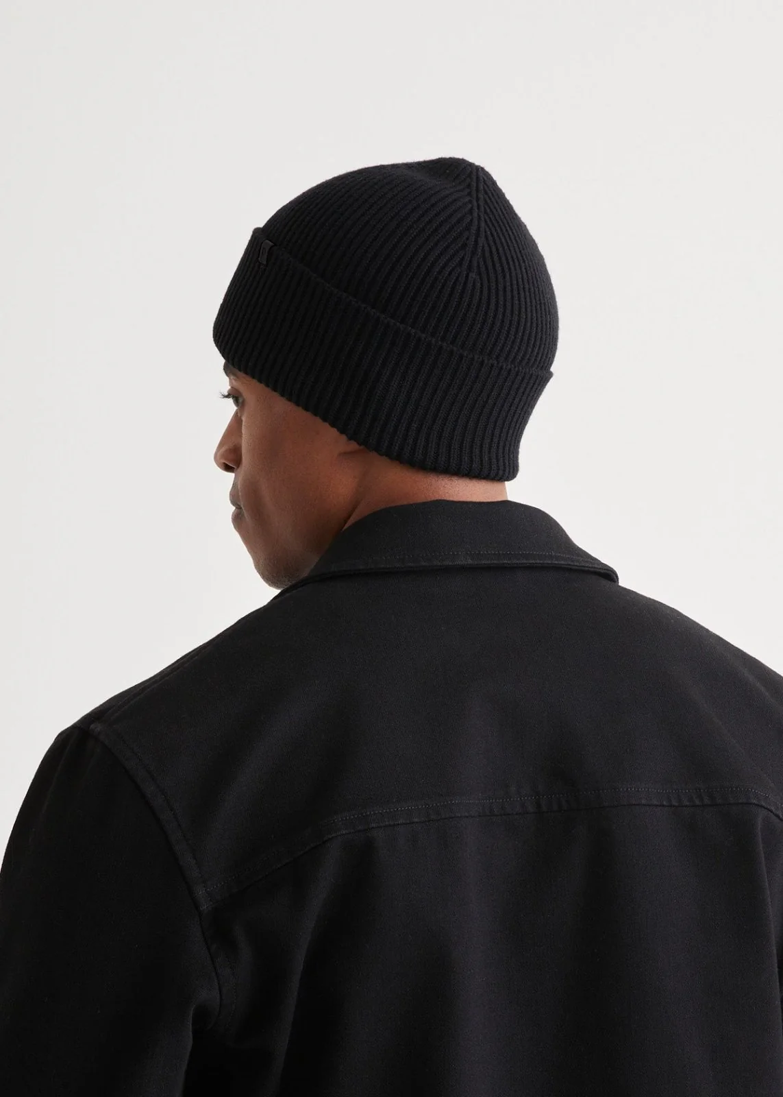 Merino Wool Beanie - Black - Image 2