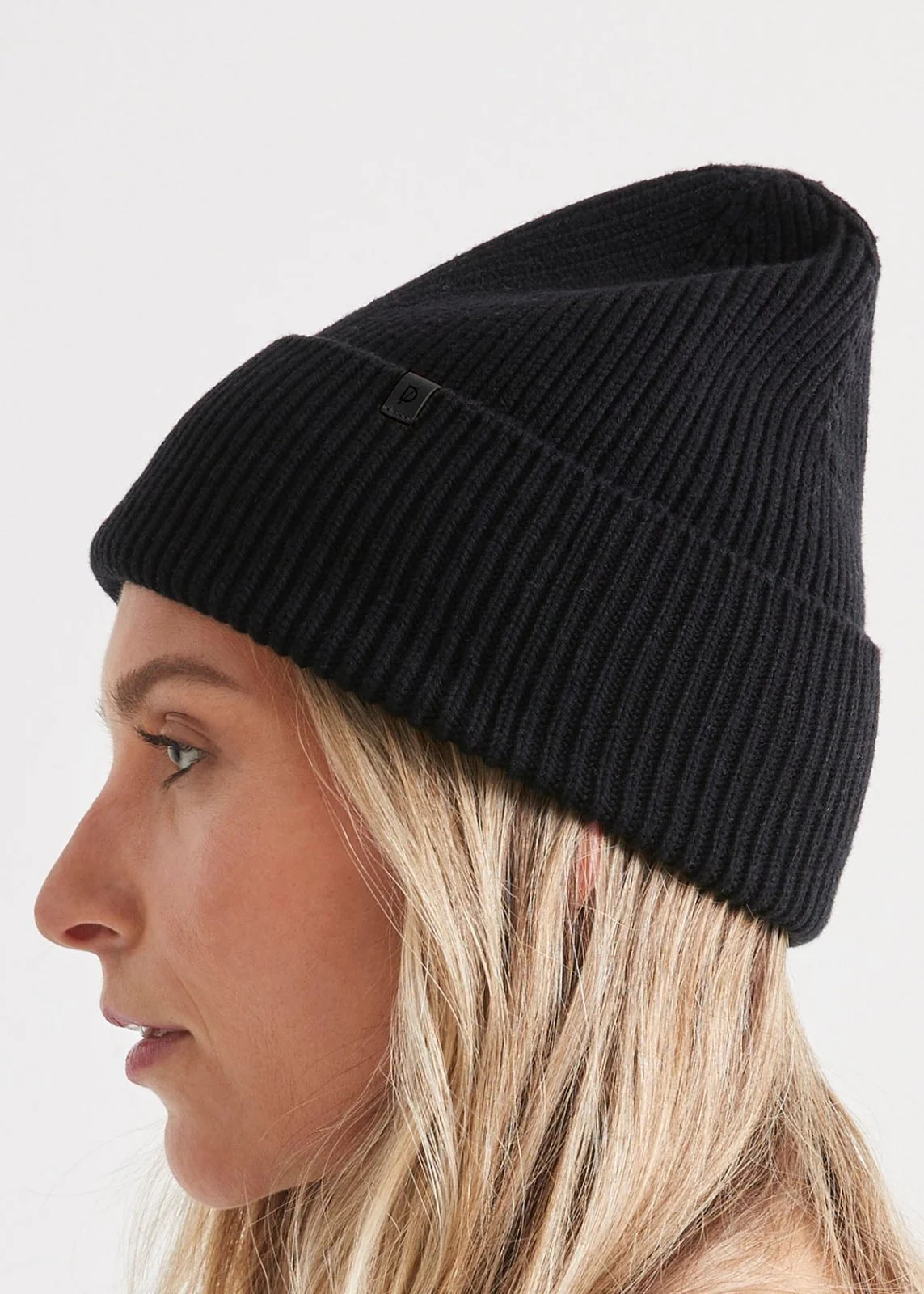 Merino Wool Beanie - Black - Image 4