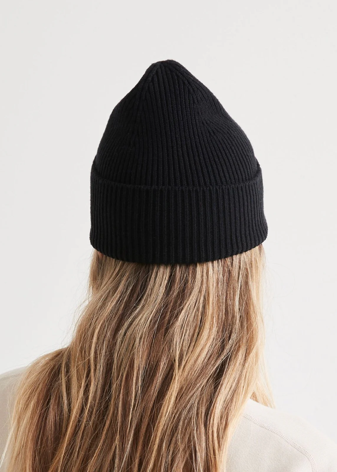 Merino Wool Beanie - Black - Image 5