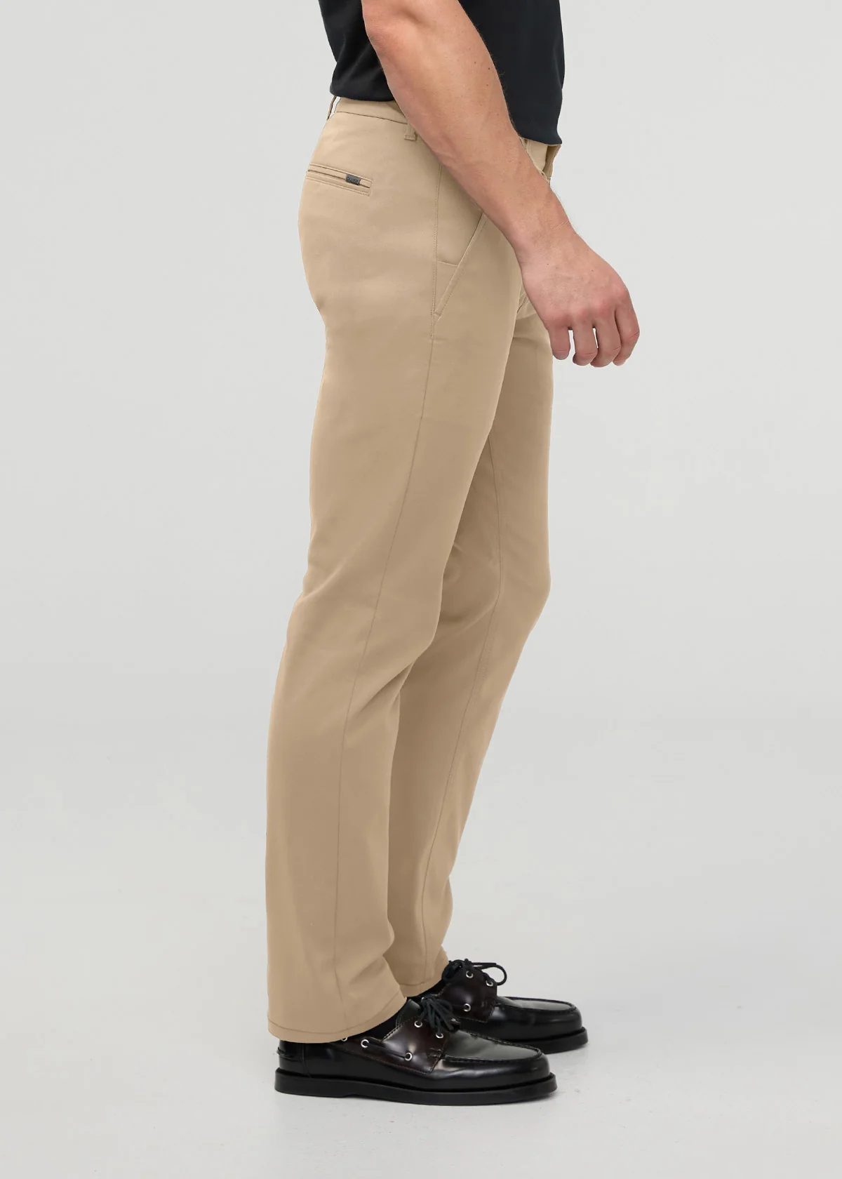 NuStretch Slim Straight Trouser - Desert Khaki - Image 3