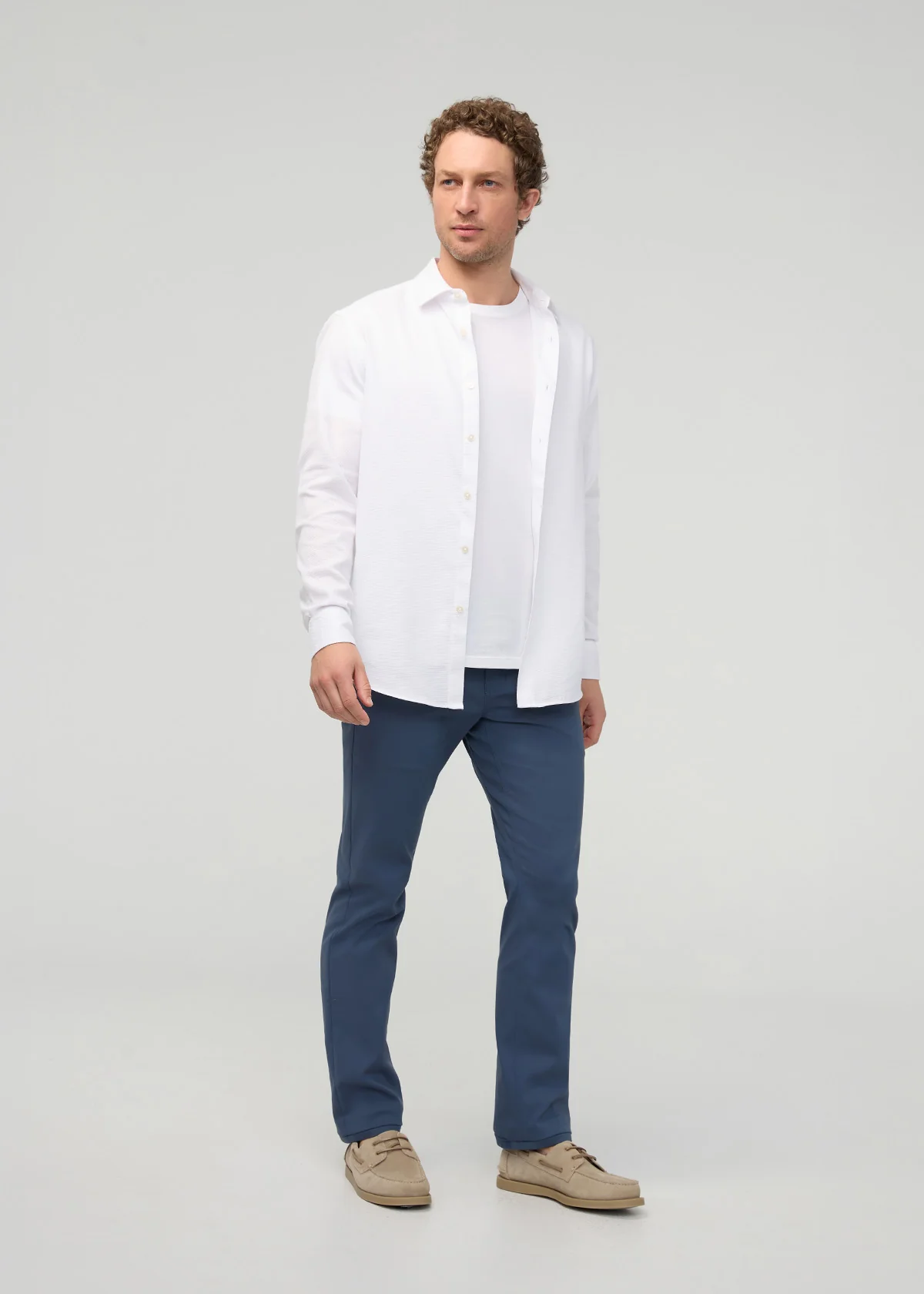 NuStretch Slim Straight Trouser - Heritage Blue