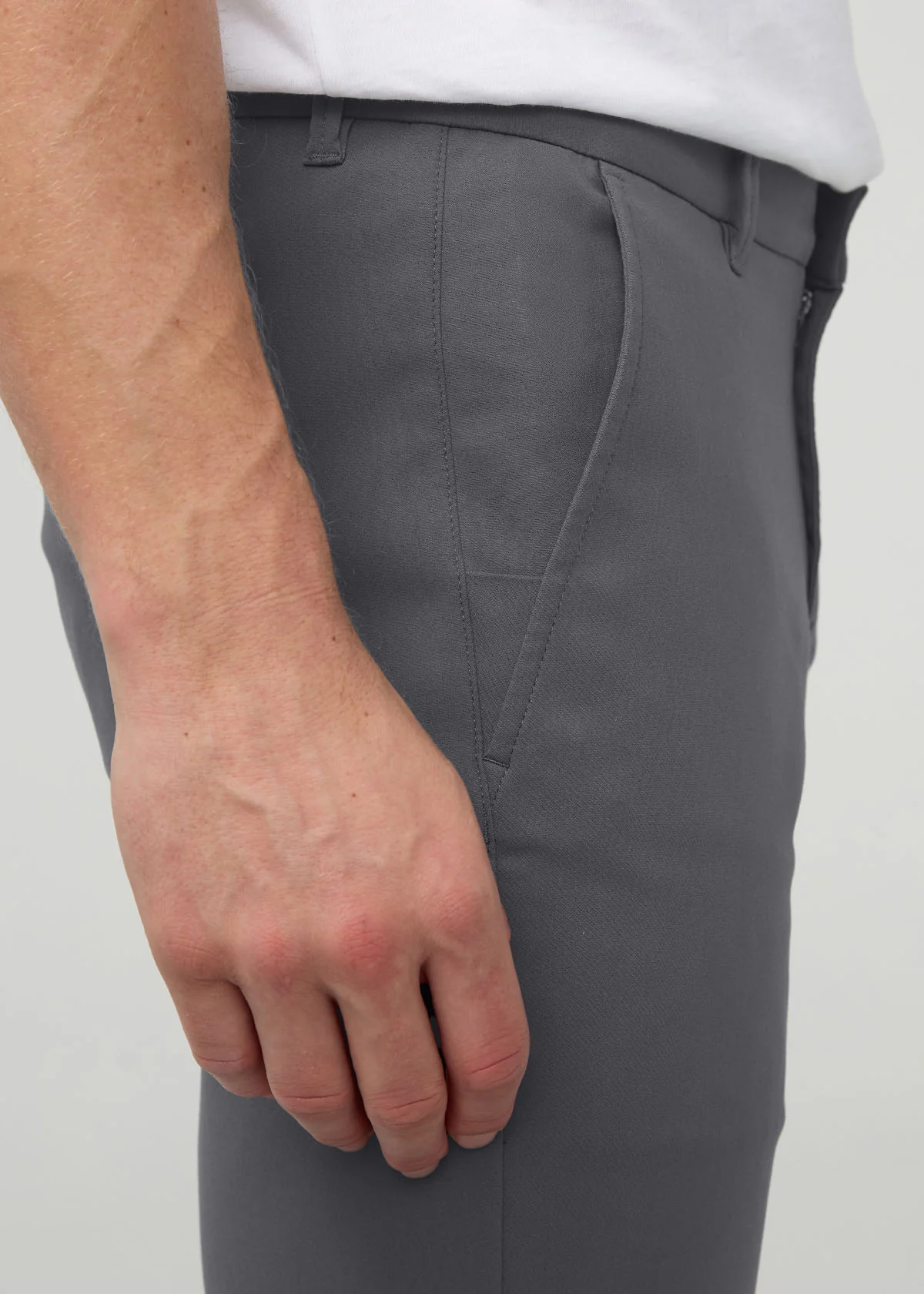 NuStretch Slim Straight Trouser - River Rock - Image 6