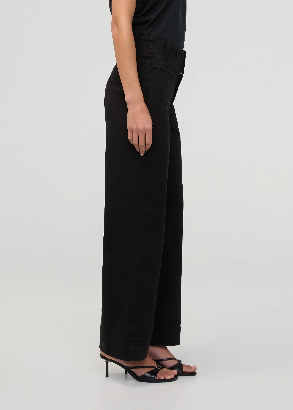 FlexTwill High Rise Trouser - Black - Image 3