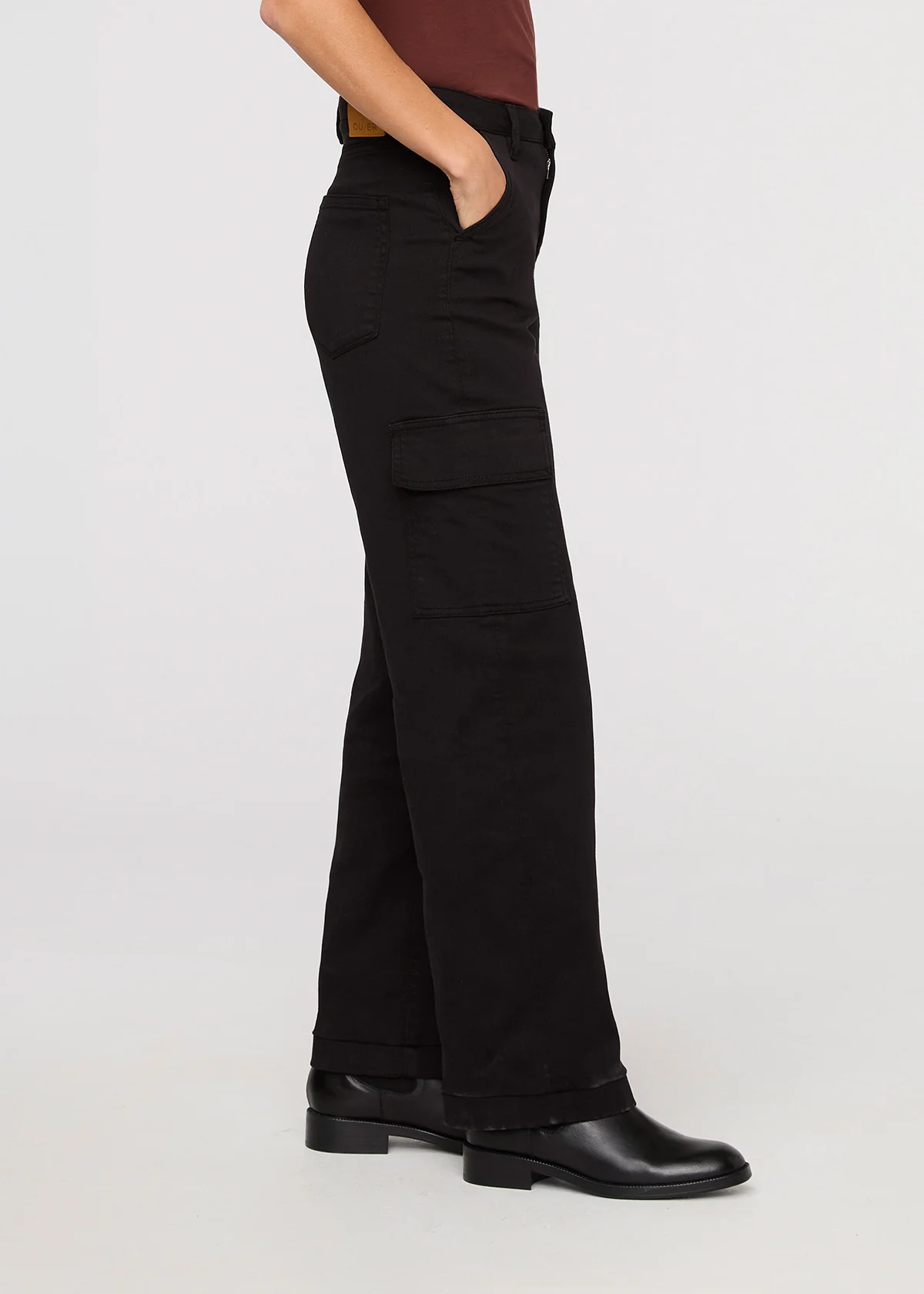 LuxTwill High Rise Cargo Pant - Black - Image 3