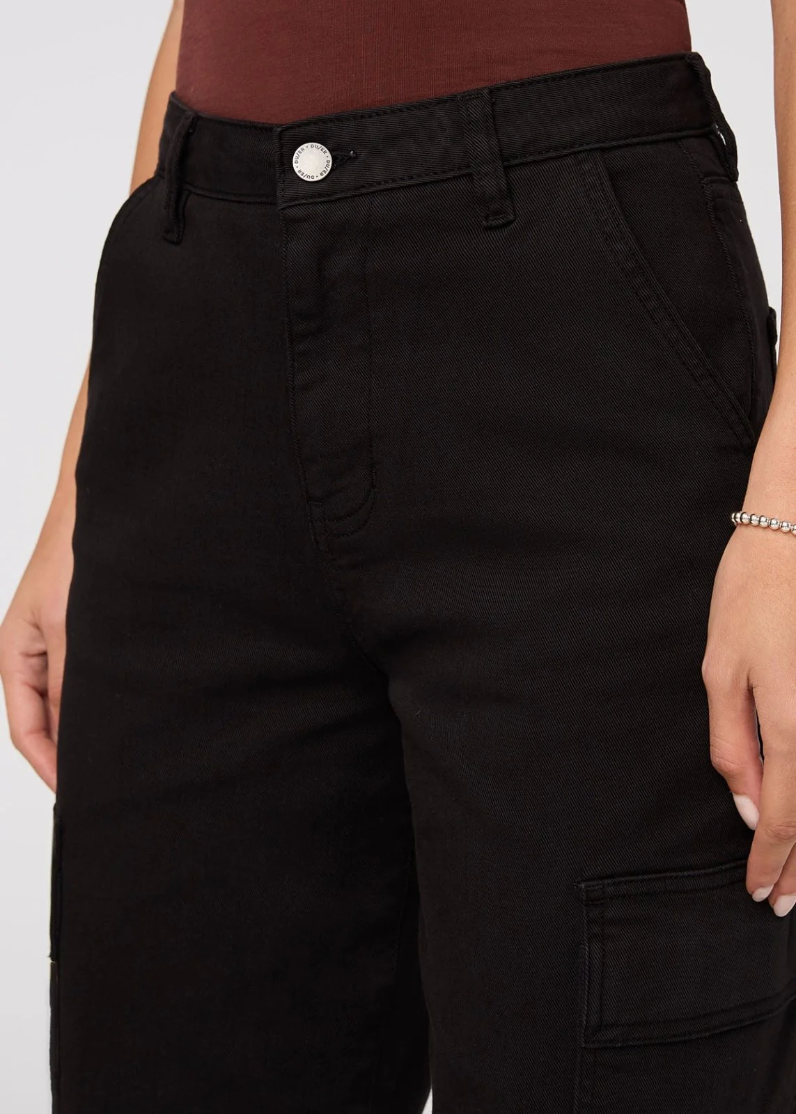 LuxTwill High Rise Cargo Pant - Black - Image 5