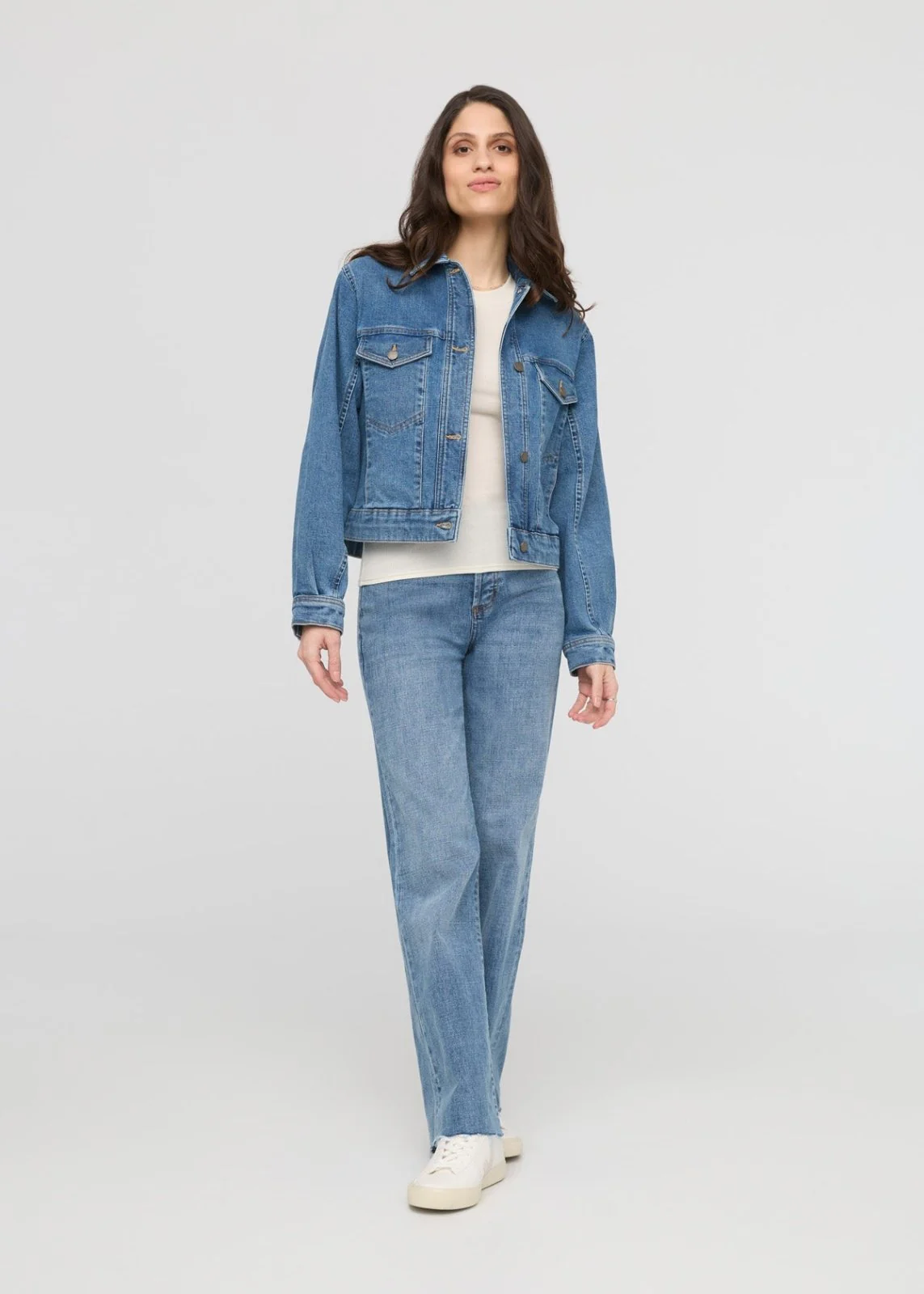 Midweight Denim Pleated Jacket - Image 2