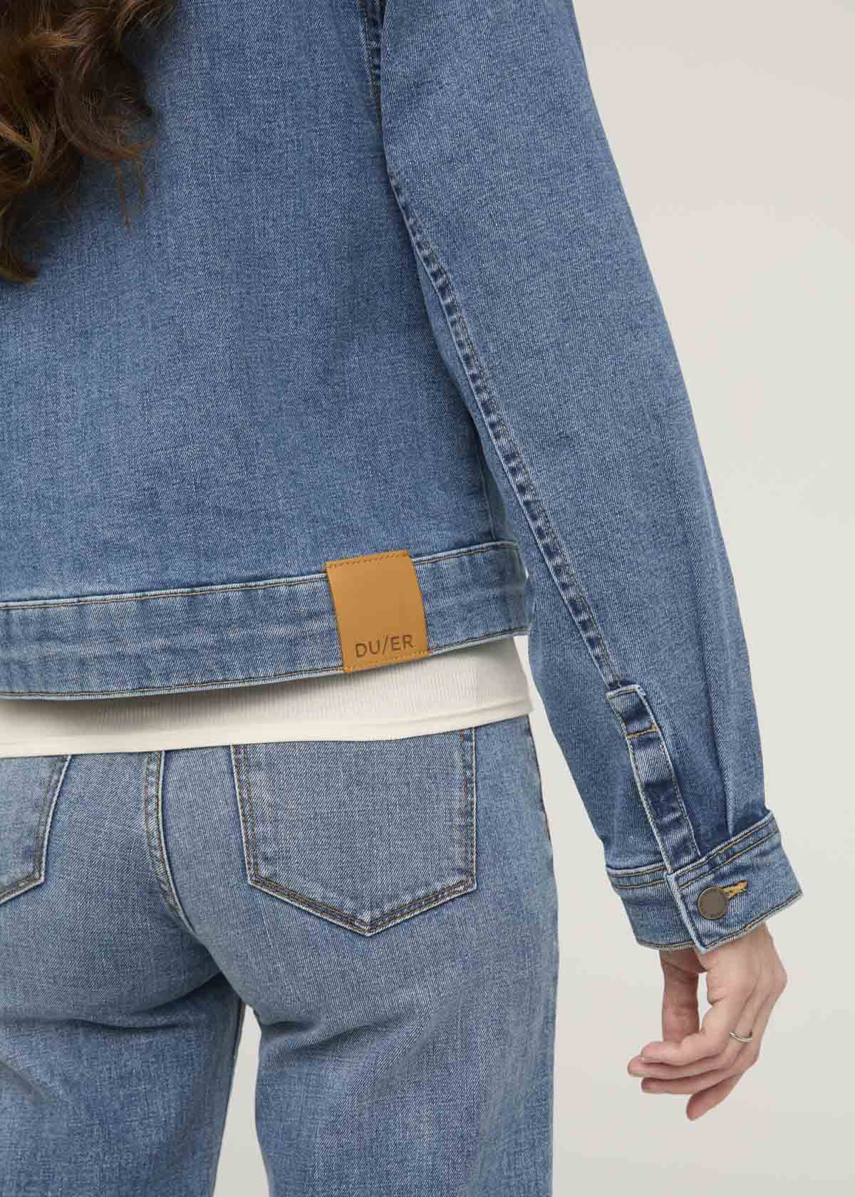 Midweight Denim Pleated Jacket - Vintage Wash - Image 5