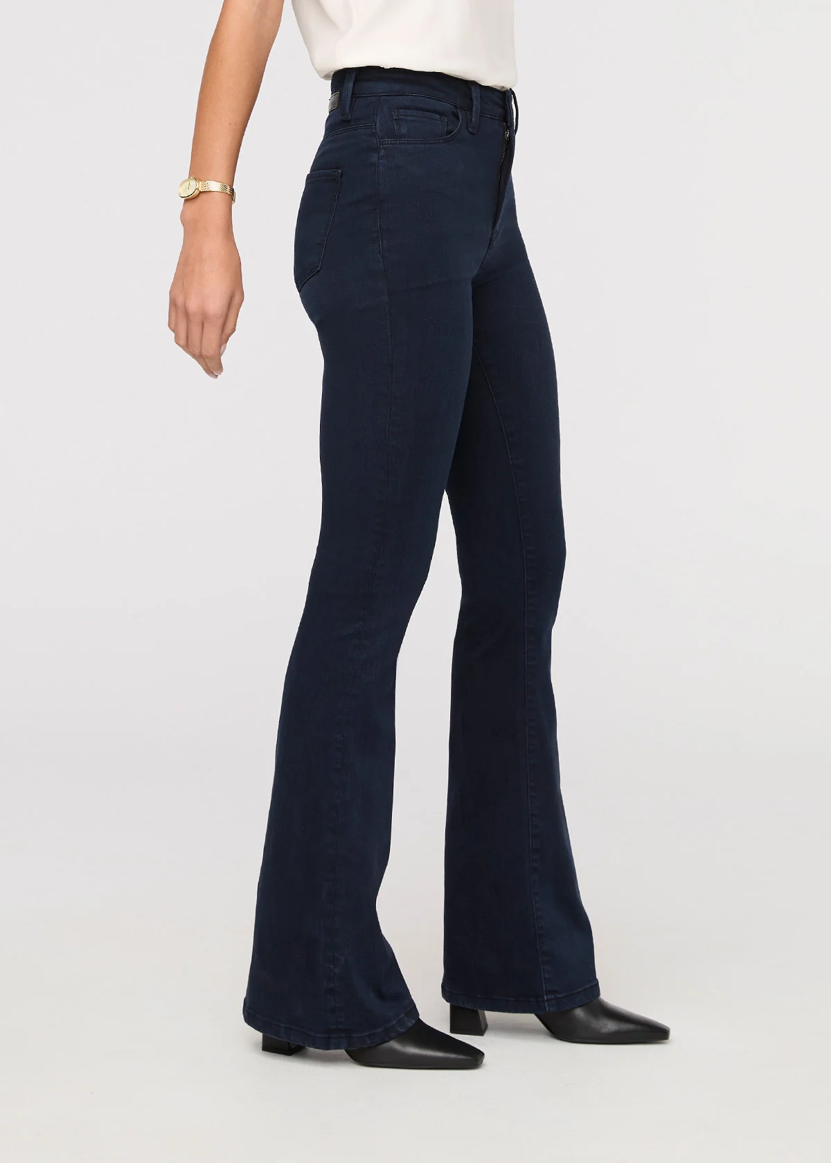 No Sweat Denim High Rise Flare - Dusk Blue - Image 3