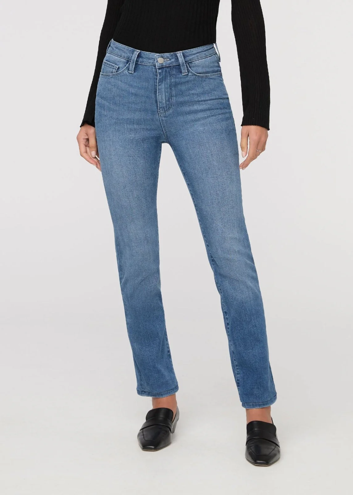 No Sweat Denim High Rise Slim Straight - London Fog - Image 2