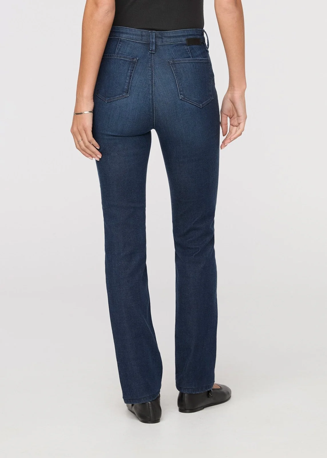 No Sweat Denim High Rise Slim Straight - Worn Rinse - Image 4
