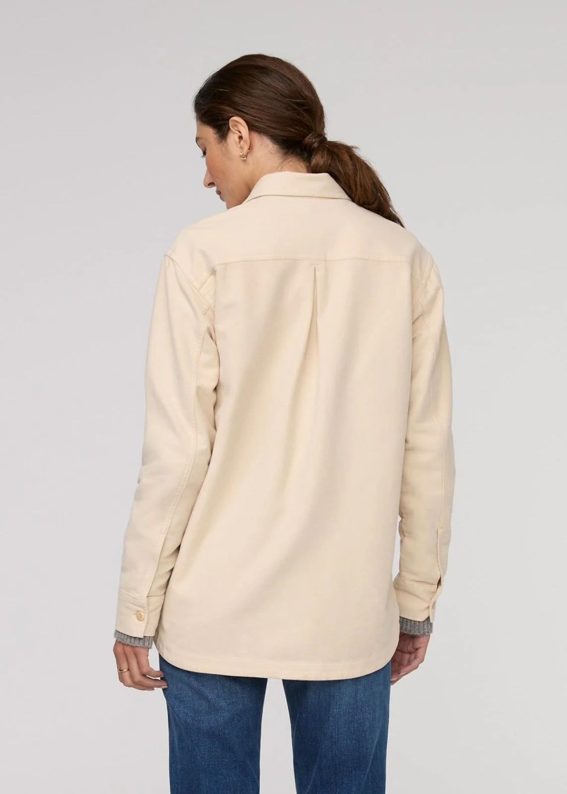 No Sweat Moleskin Overshirt - Bone - Image 4