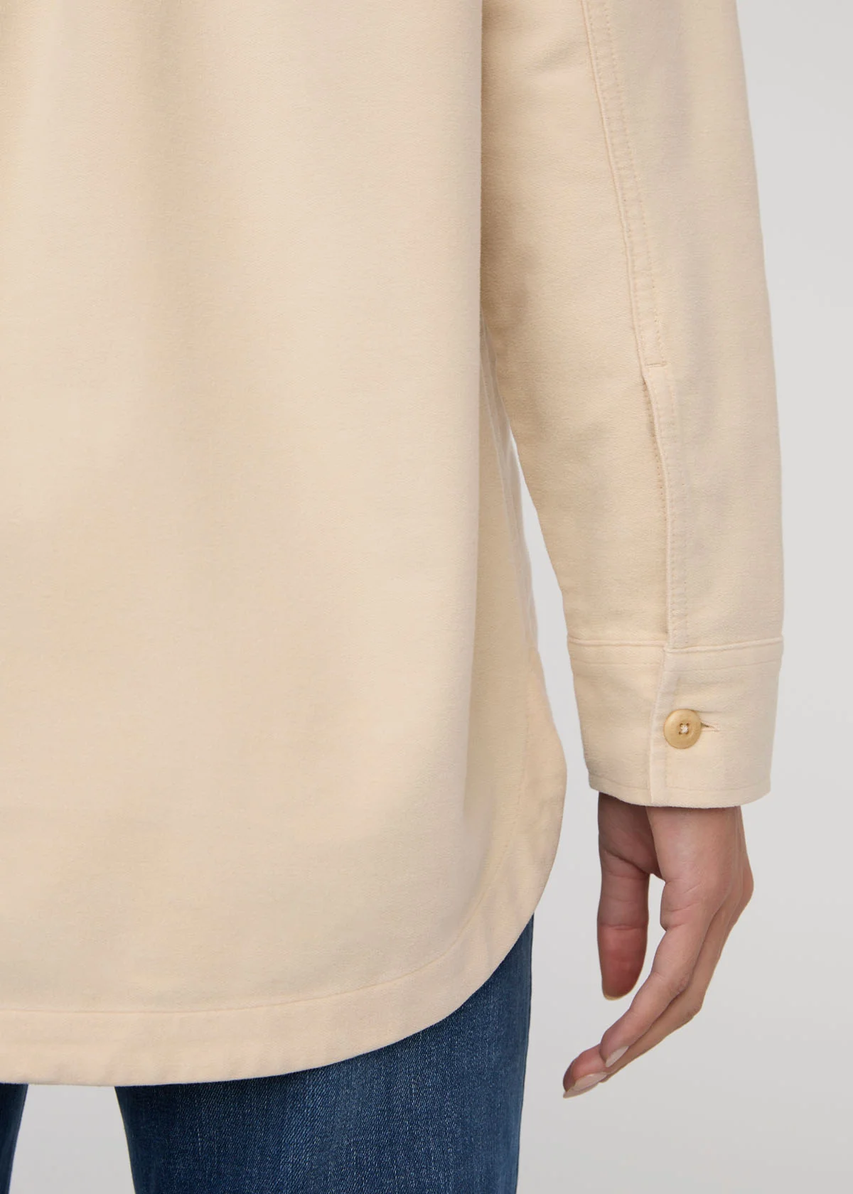 No Sweat Moleskin Overshirt - Bone - Image 6