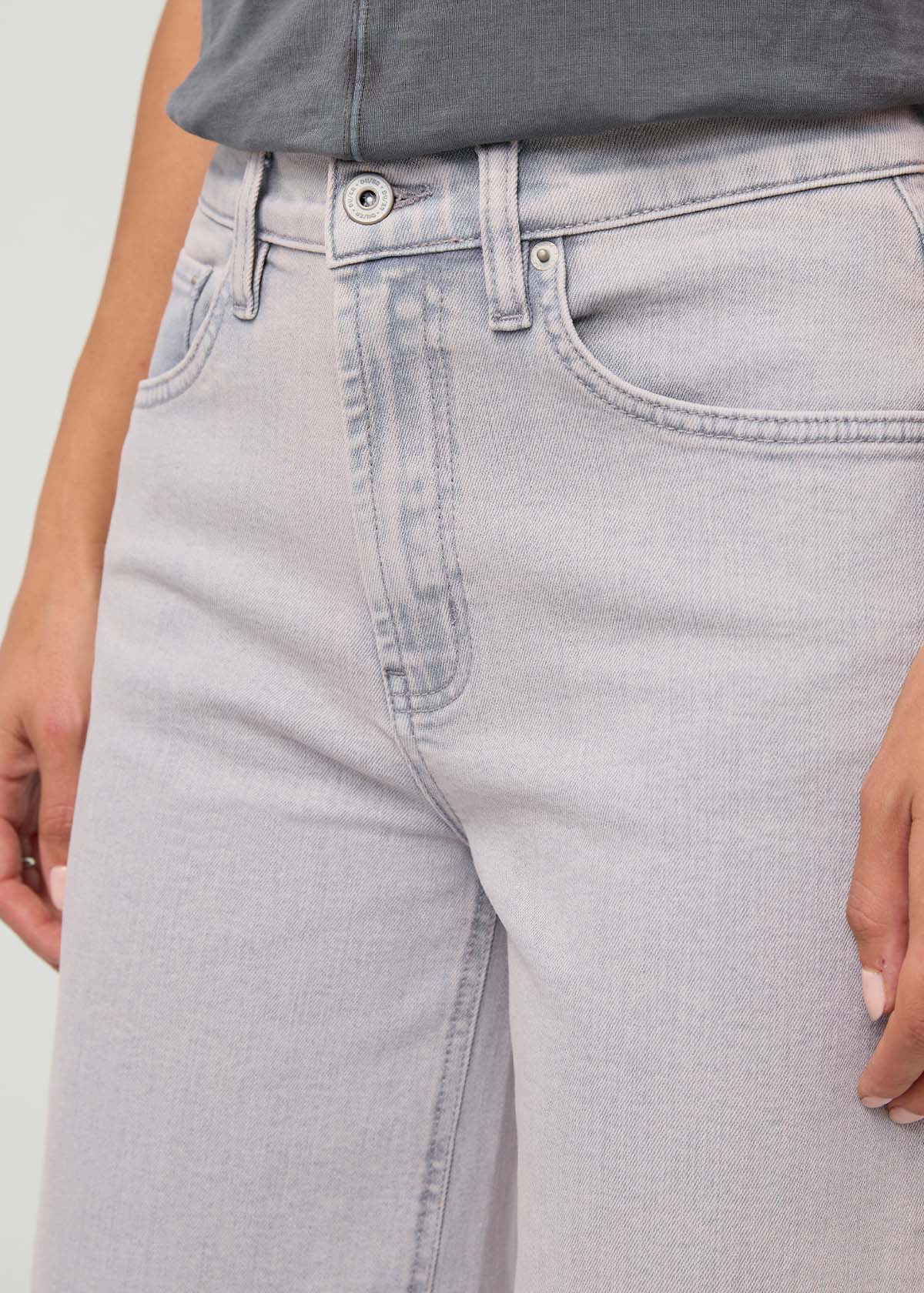 Performance Denim+ High Rise Wide Leg Crop - Quartz Fade - Image 5