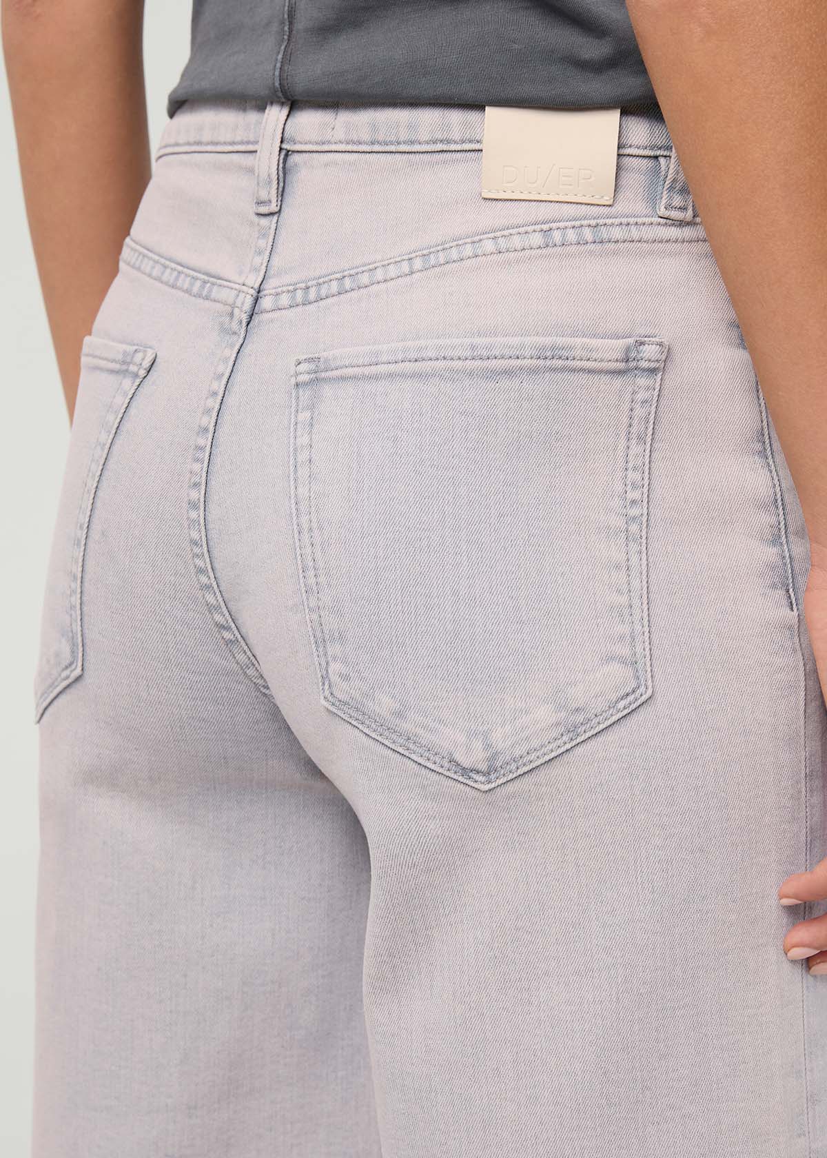Performance Denim+ High Rise Wide Leg Crop - Quartz Fade - Image 6