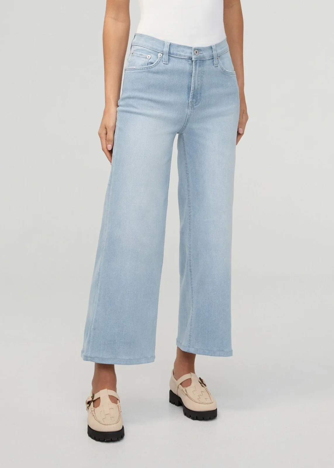 Performance Denim+ High Rise Wide Leg Crop - Zephyr - Image 2