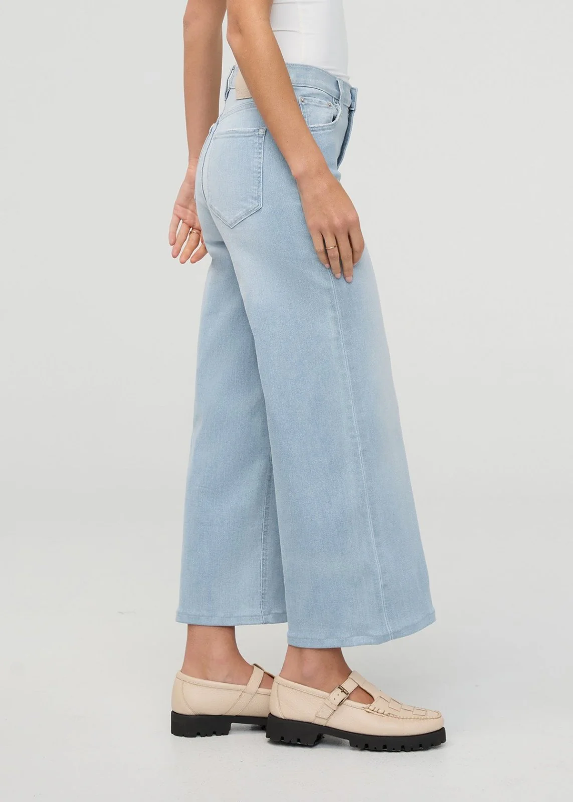 Performance Denim+ High Rise Wide Leg Crop - Zephyr - Image 3