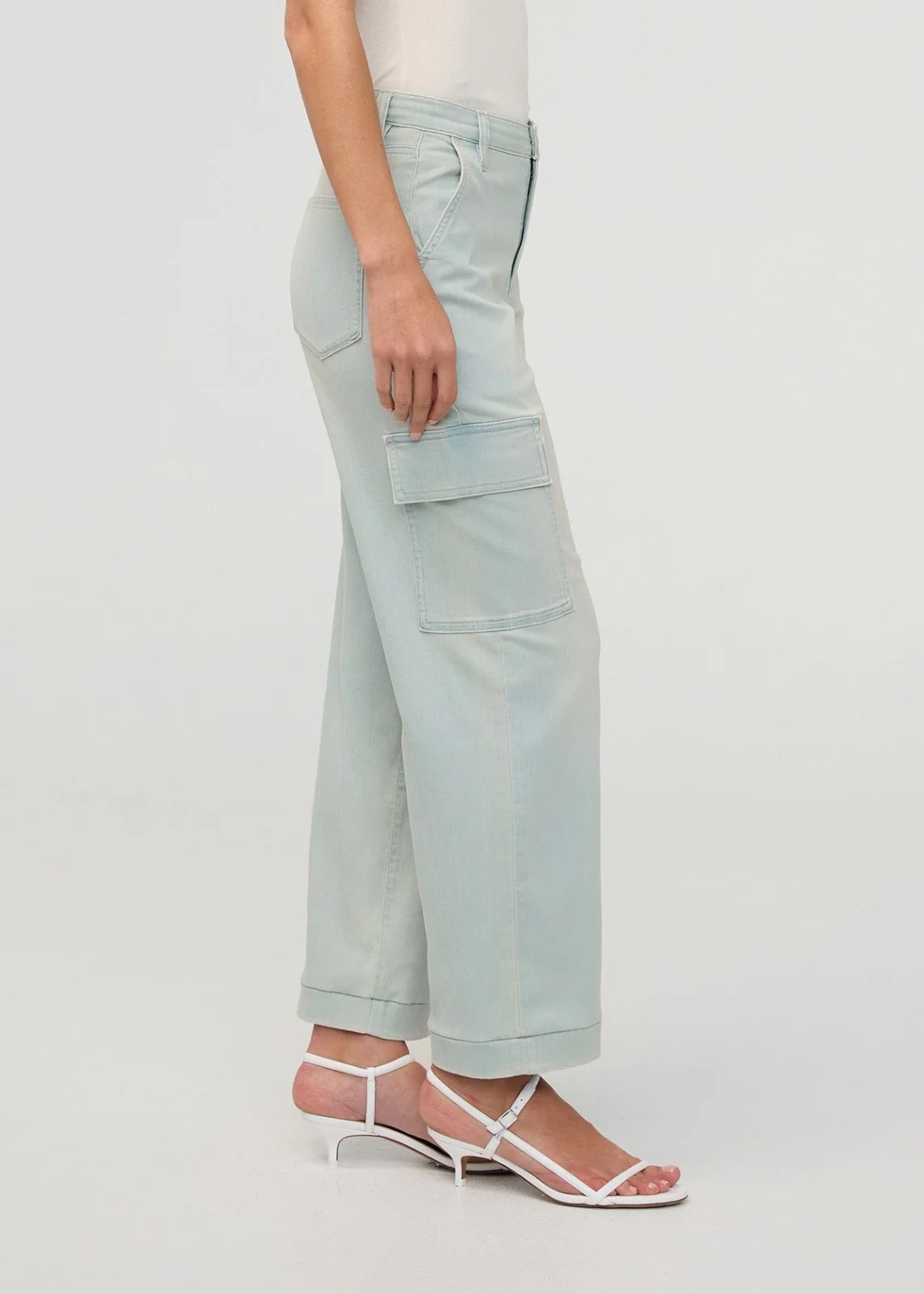 Performance Denim Lite High Rise Cargo - Palisade - Image 3