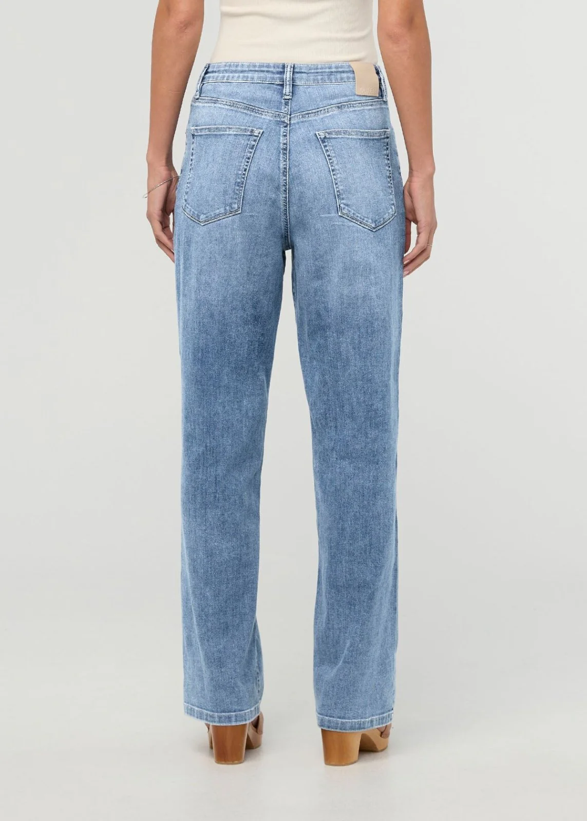 Performance Denim Lite High Rise Straight - Light Stone - Image 4