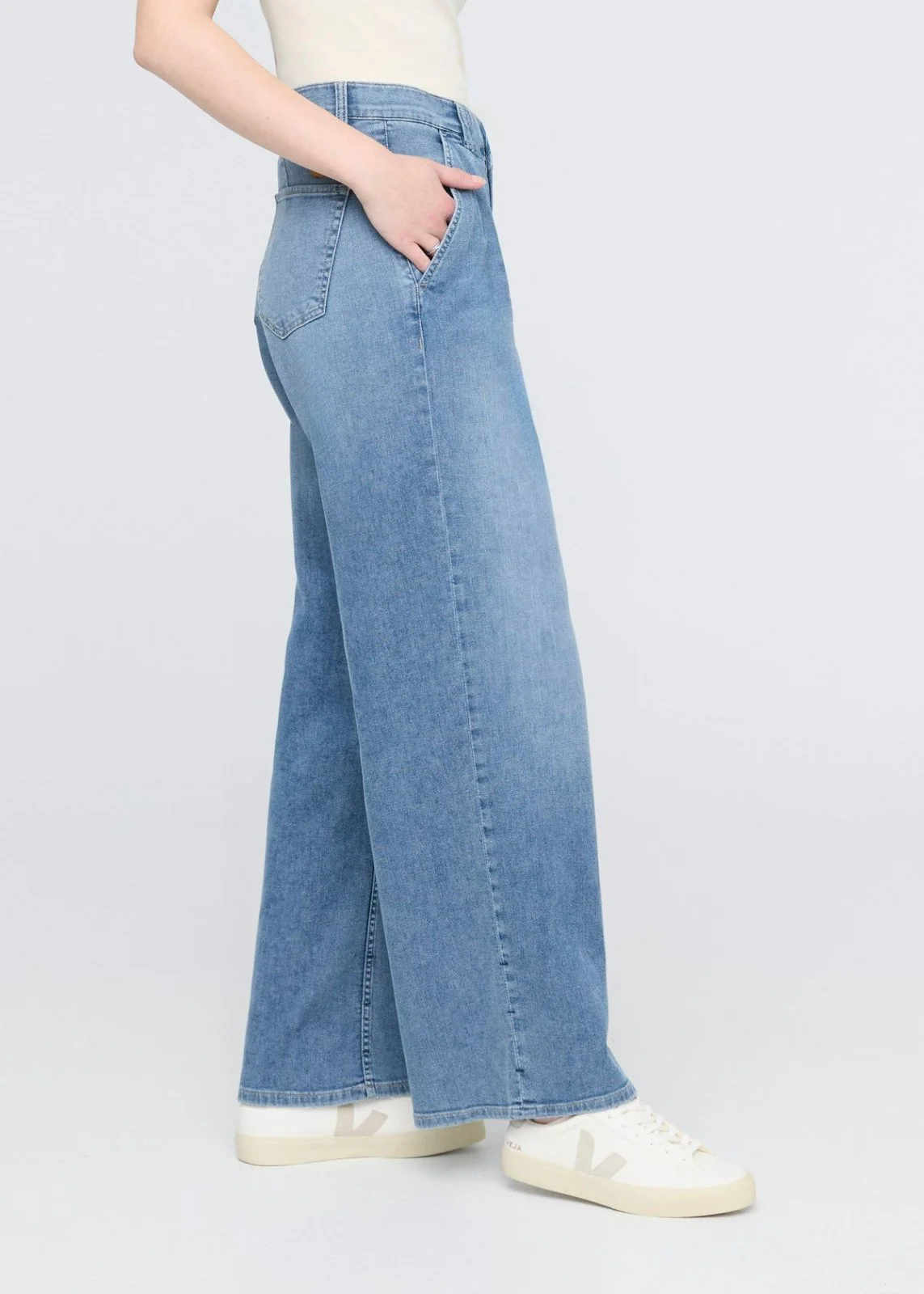 Performance Denim Lite Pleated Pant - Slate Indigo - Image 3