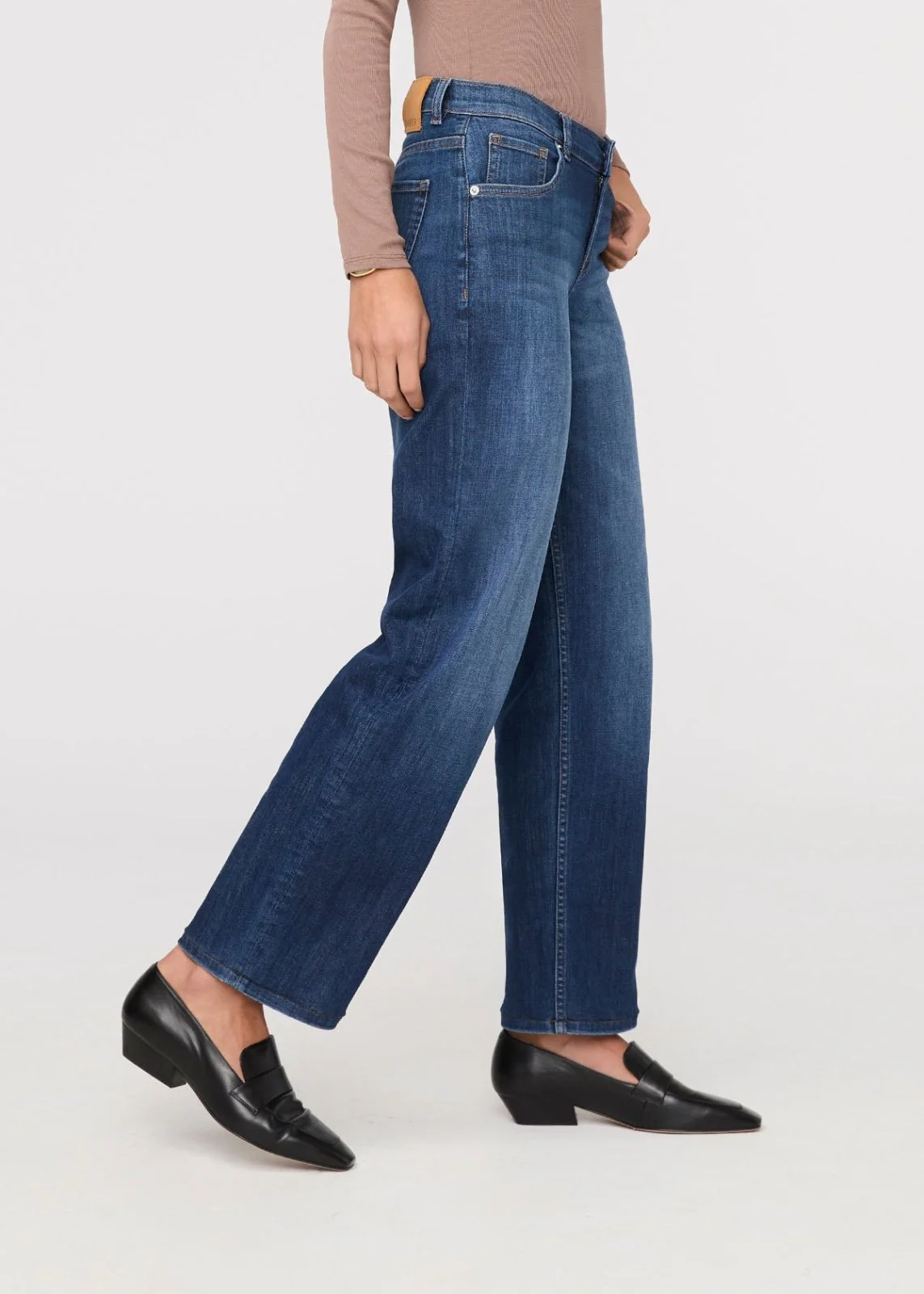 Performance Denim Mid Rise Straight - Blue Cascade - Image 3