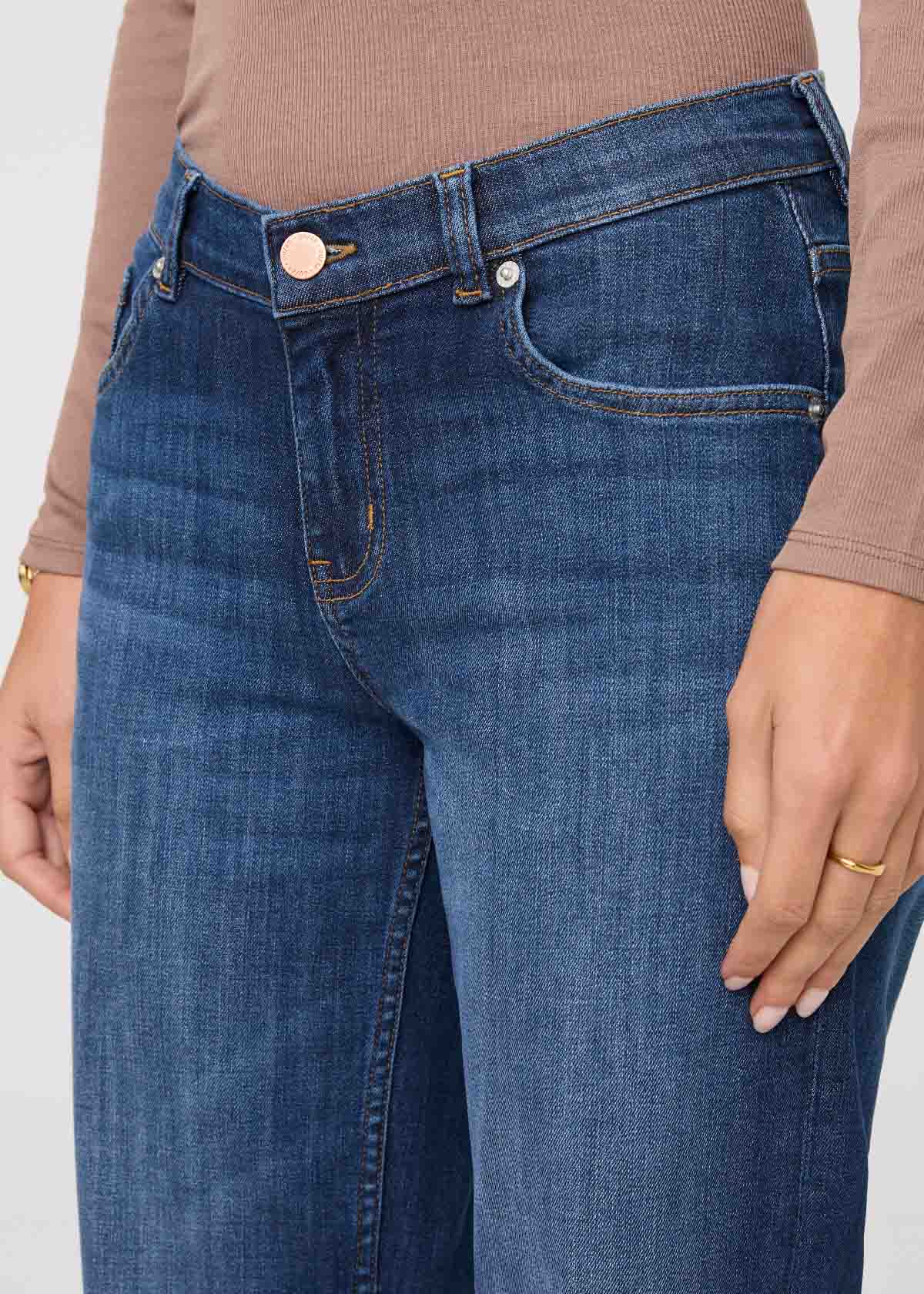 Performance Denim Mid Rise Straight - Blue Cascade - Image 5