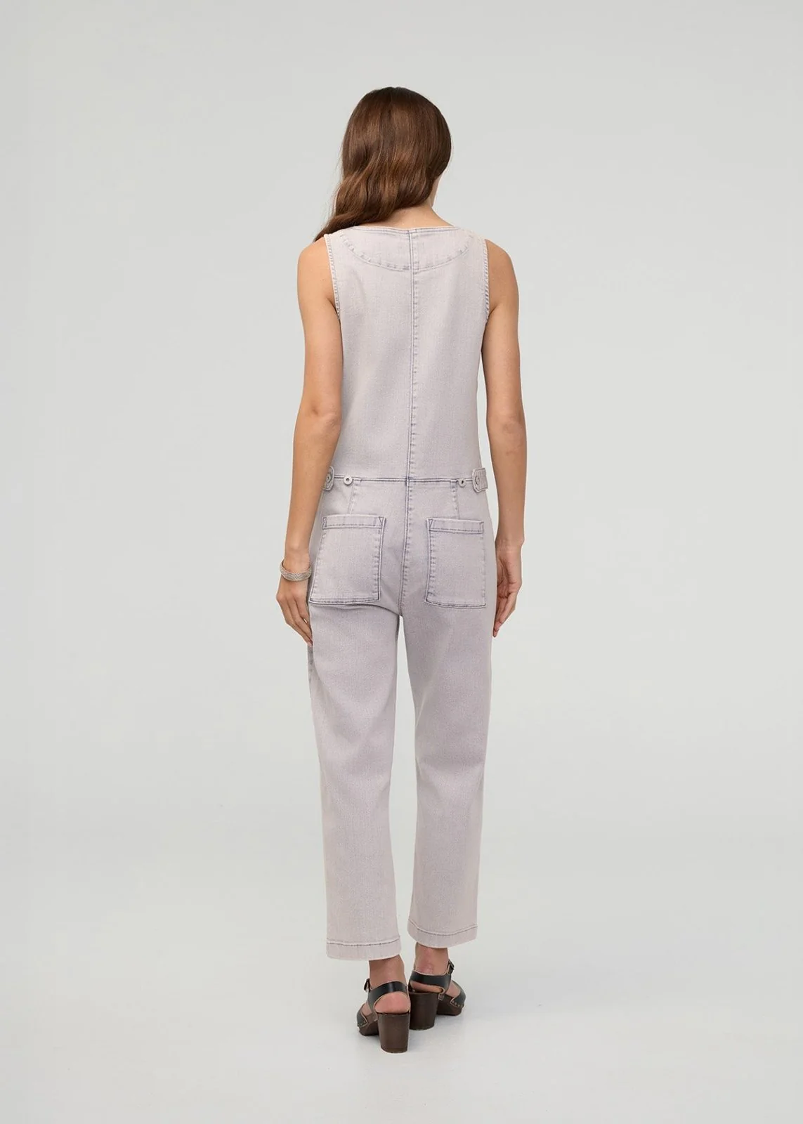 Performance Denim Utility Jumpsuit - Quartz Fade - Image 3