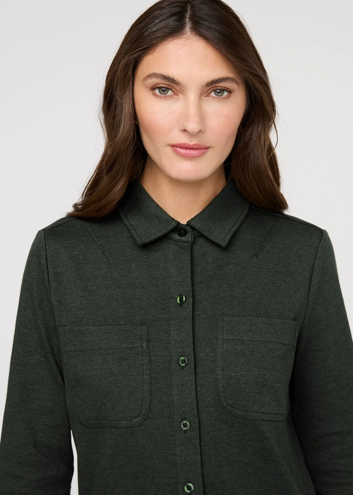 Performance Flannel Button Down - Heather Peat - Image 5
