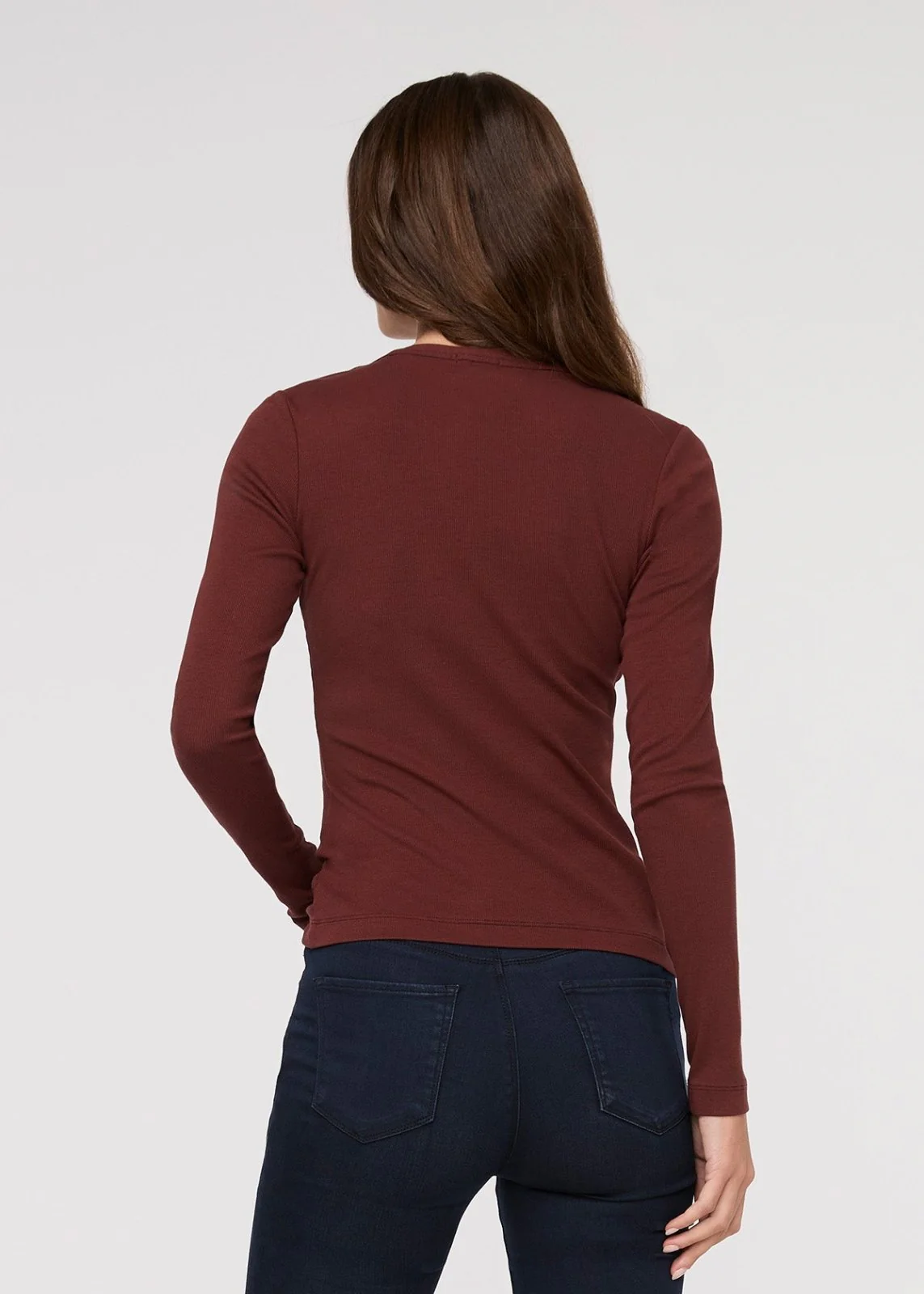 Ribbed Pima Fitted Button Down - Rich Maroon - Image 4