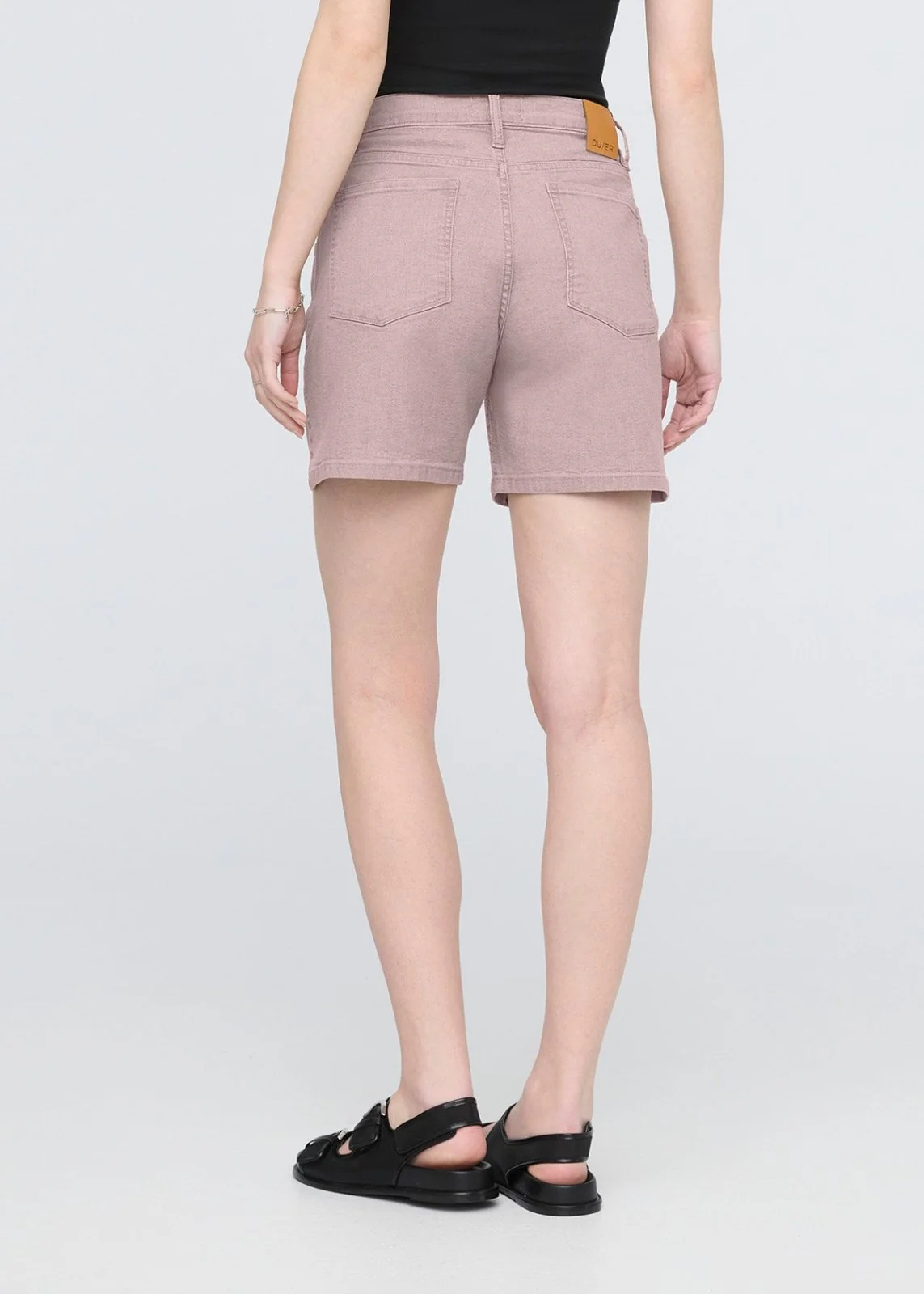 Stretch Canvas High Rise Relaxed Short - Chalk - Image 4