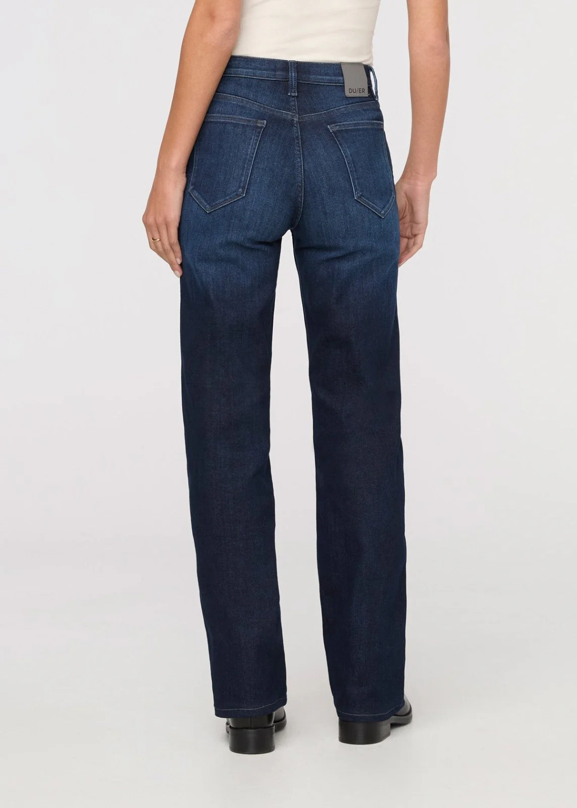 Tech Fleece Denim High Rise Straight - Dark Indigo - Image 4