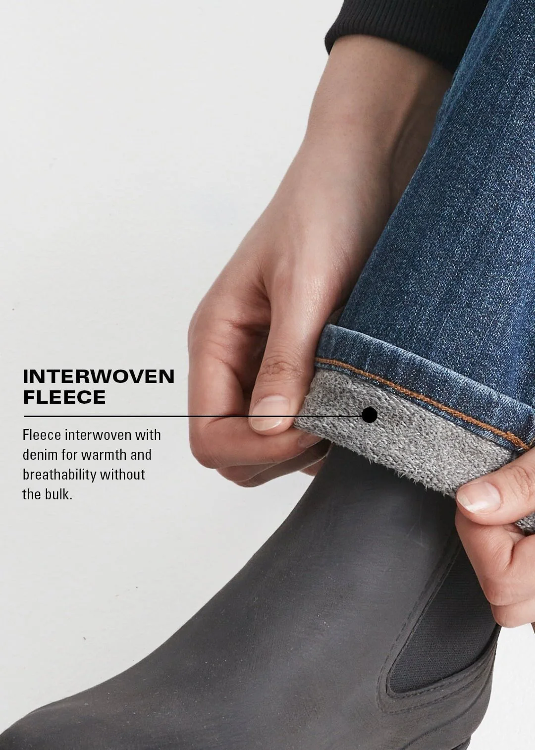 Tech Fleece Denim High Rise Straight - Dark Indigo - Image 5